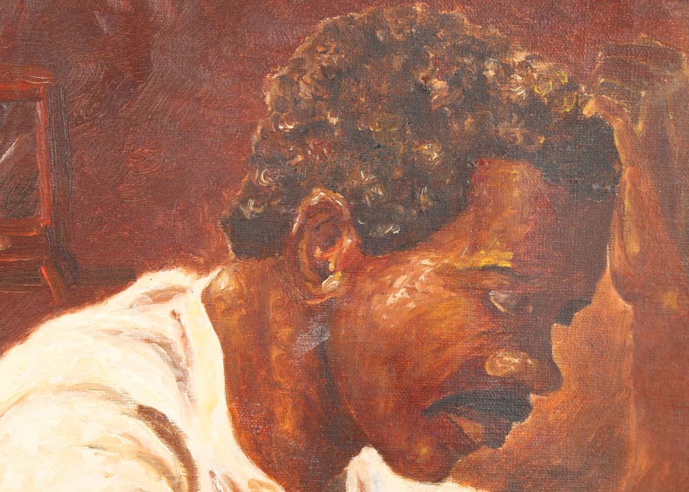 Original Acrylic Painting on Canvas Signed Gilbert Young