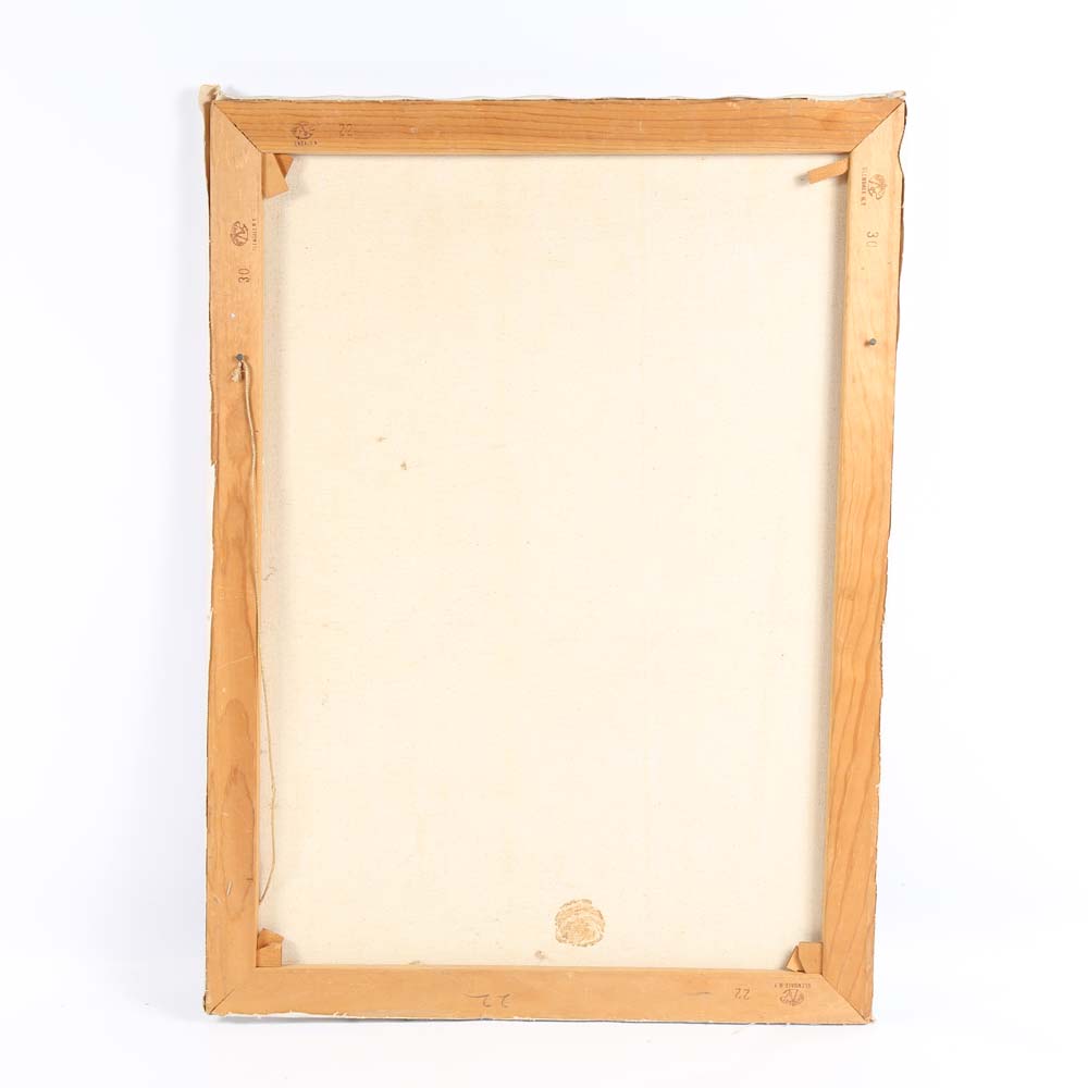 Original Acrylic Painting on Canvas Signed Gilbert Young