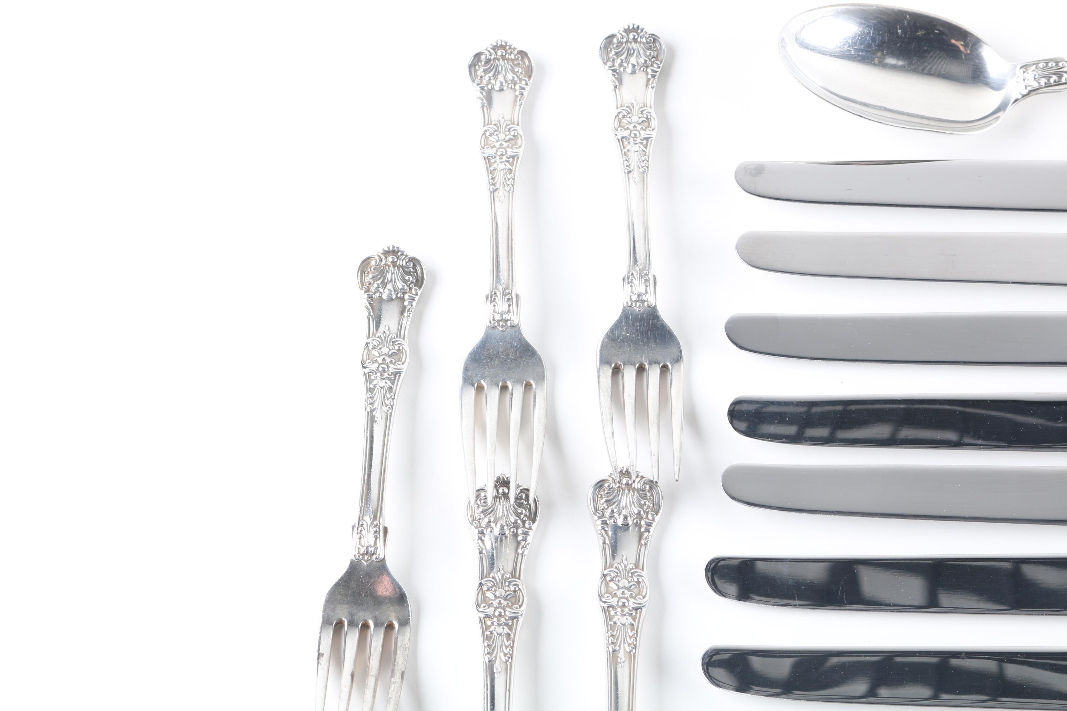 Tiffany & Co. "English King" Sterling Silver Flatware