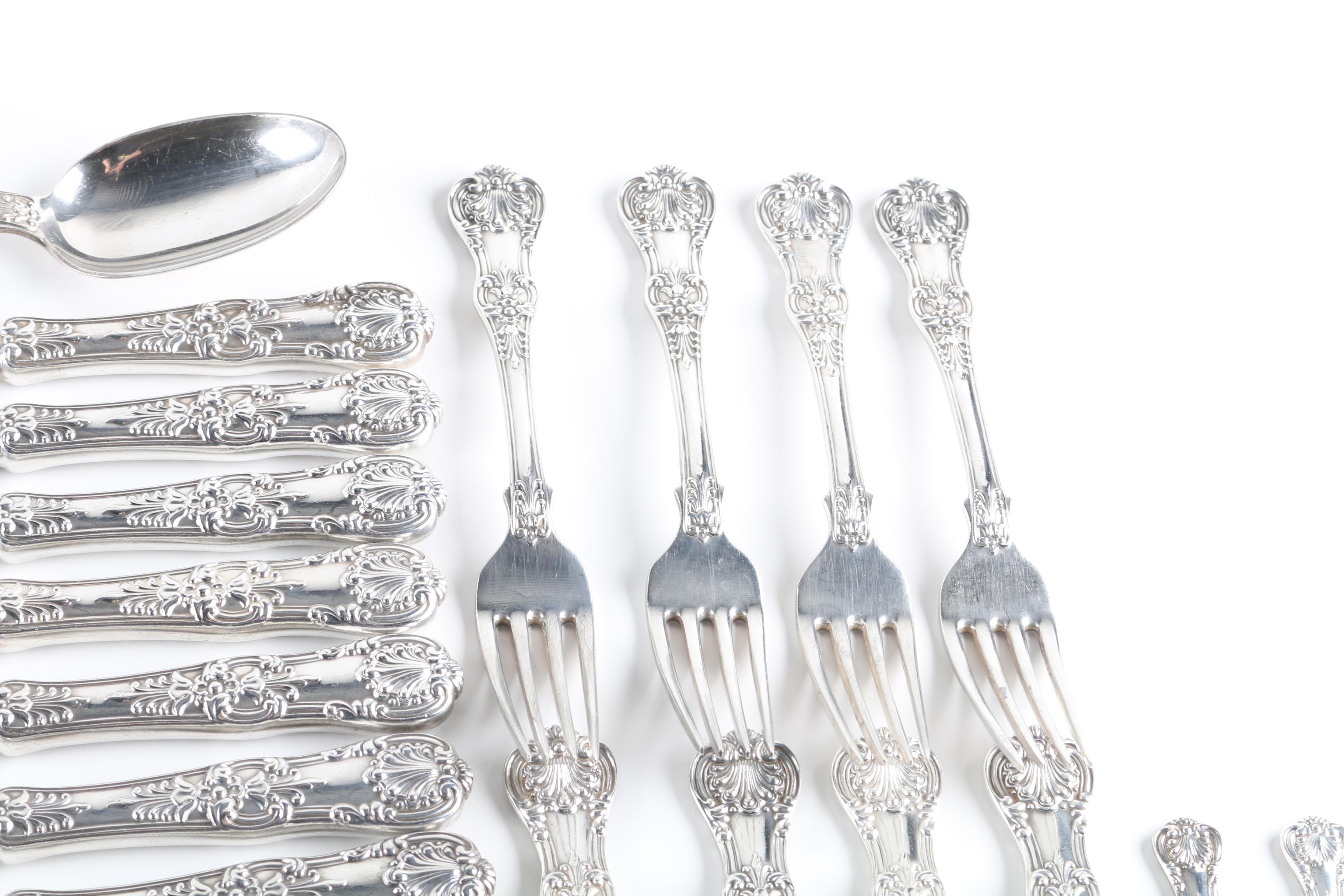 Tiffany & Co. "English King" Sterling Silver Flatware