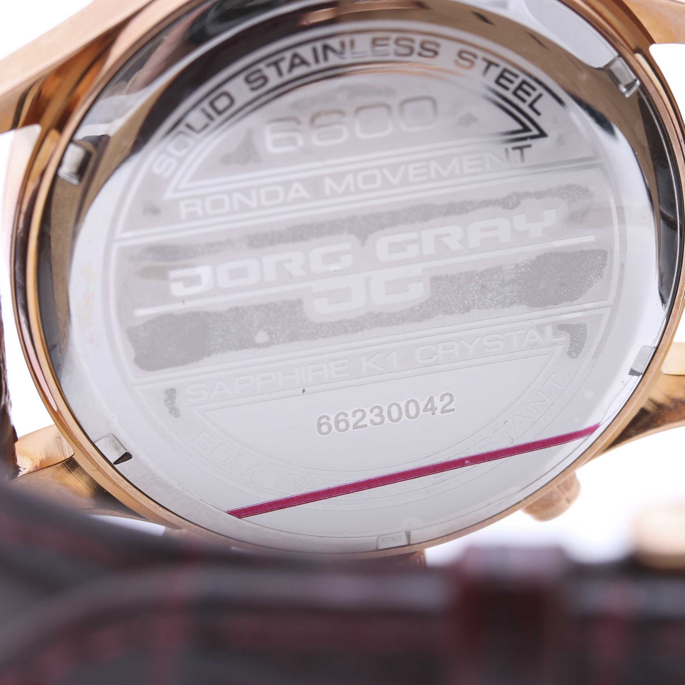 Jorg Gray Burgundy Leather Watch