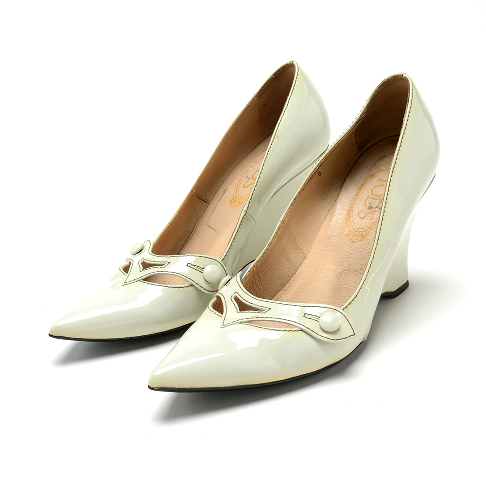Tod's Patent Leather Wedges