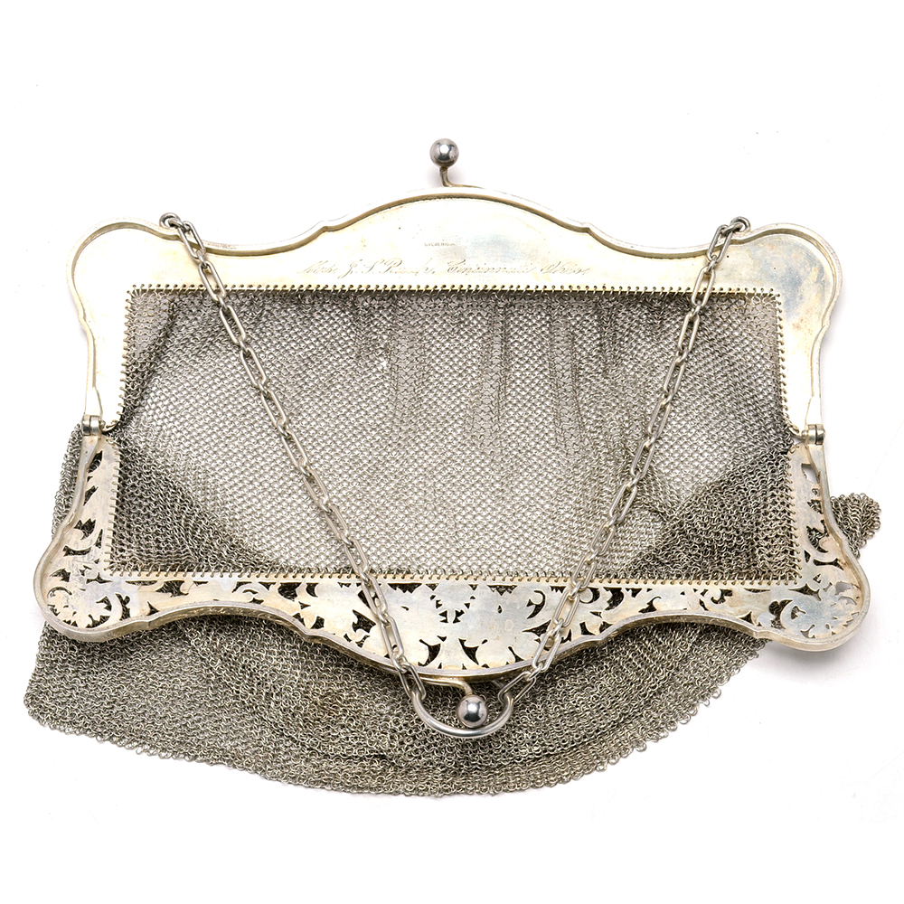 Sterling Silver Vintage Mesh Chain Purse