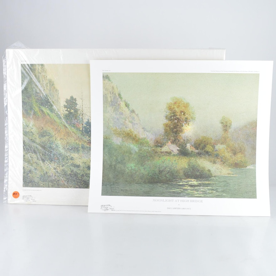 Paul Sawyier Limited Edition Prints "High Bridge" and "Moonlight at High Bridge"