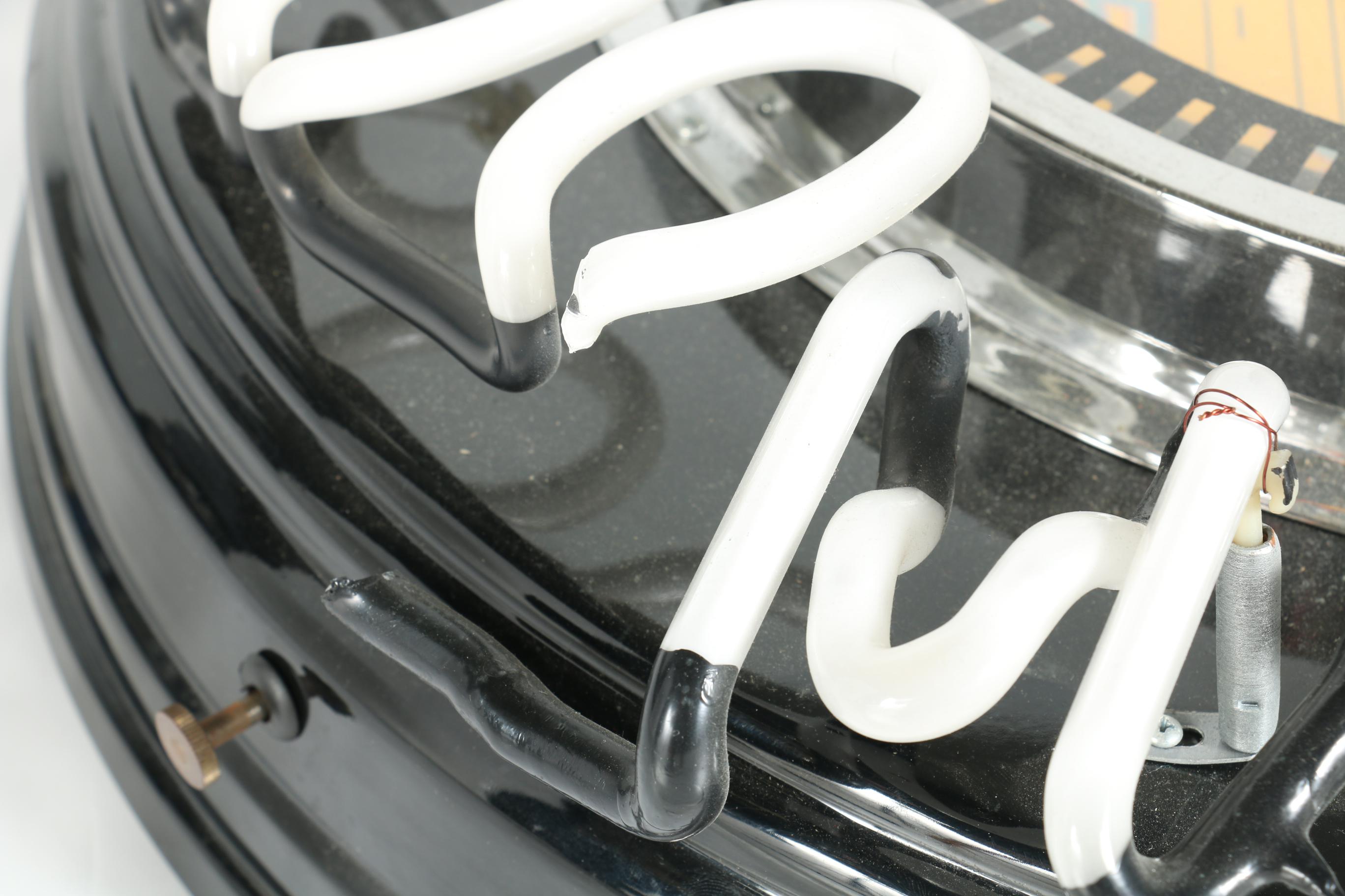 "The Game Room" Neon Clock Sign