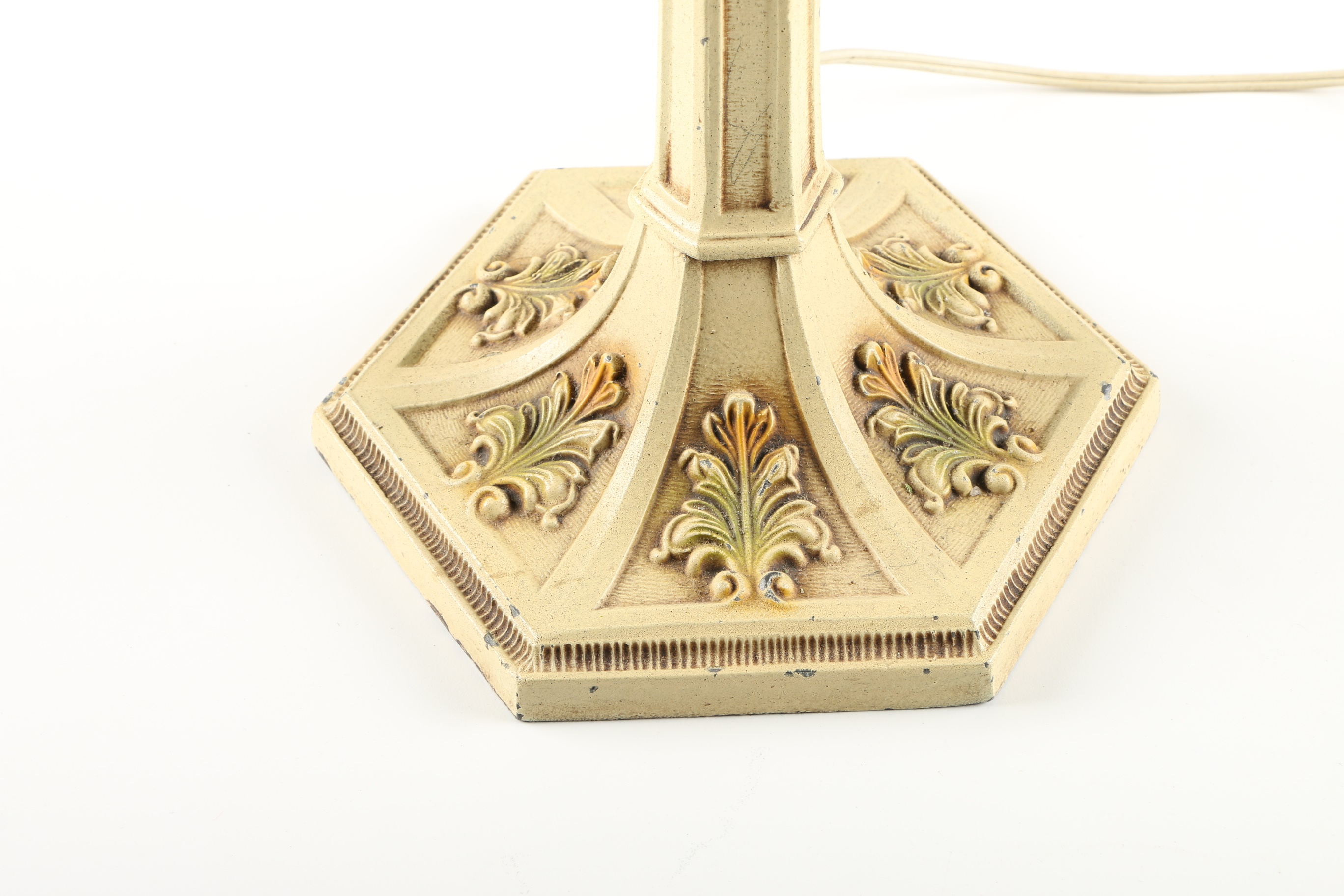 Antique Slag Glass Lamp