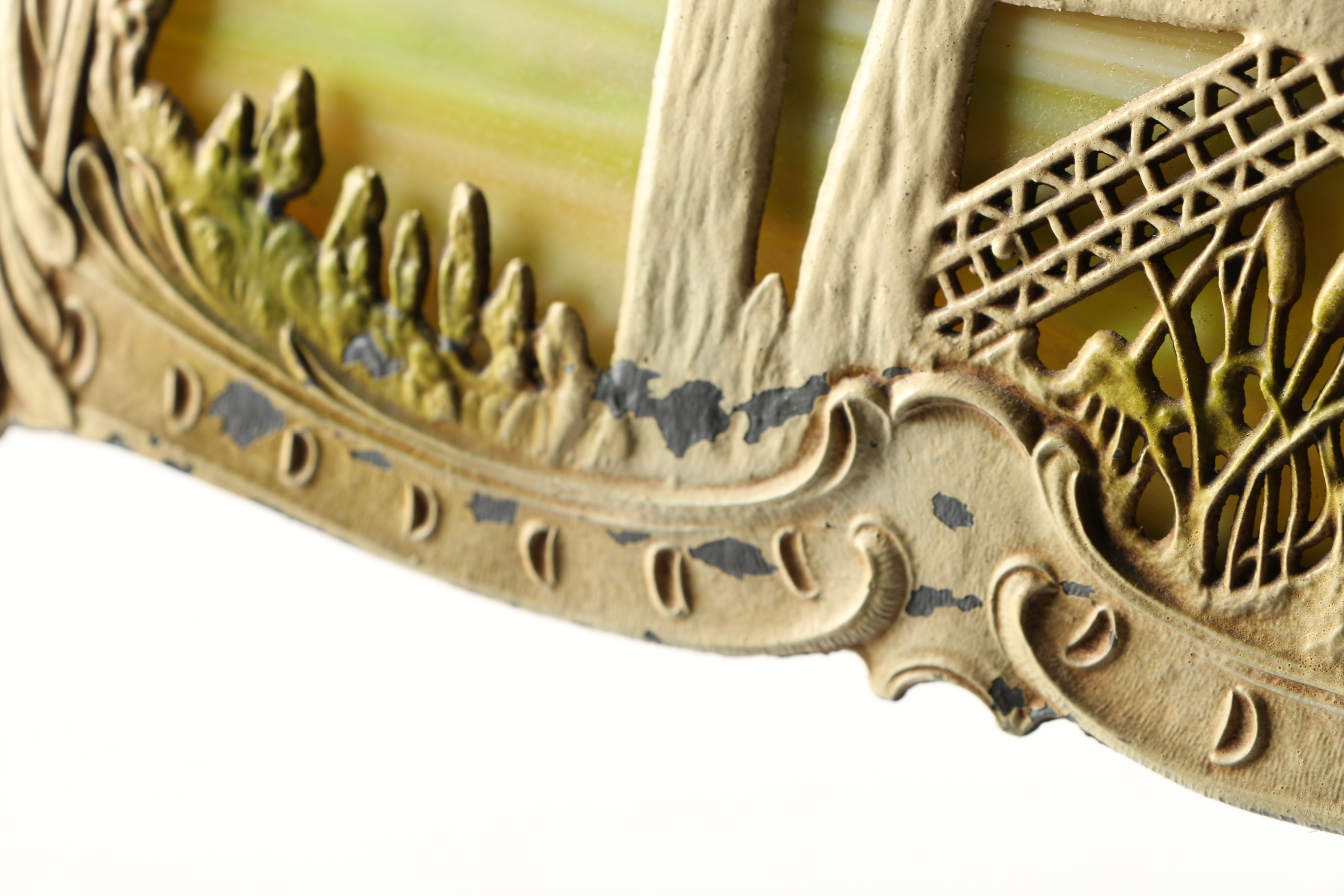 Antique Slag Glass Lamp