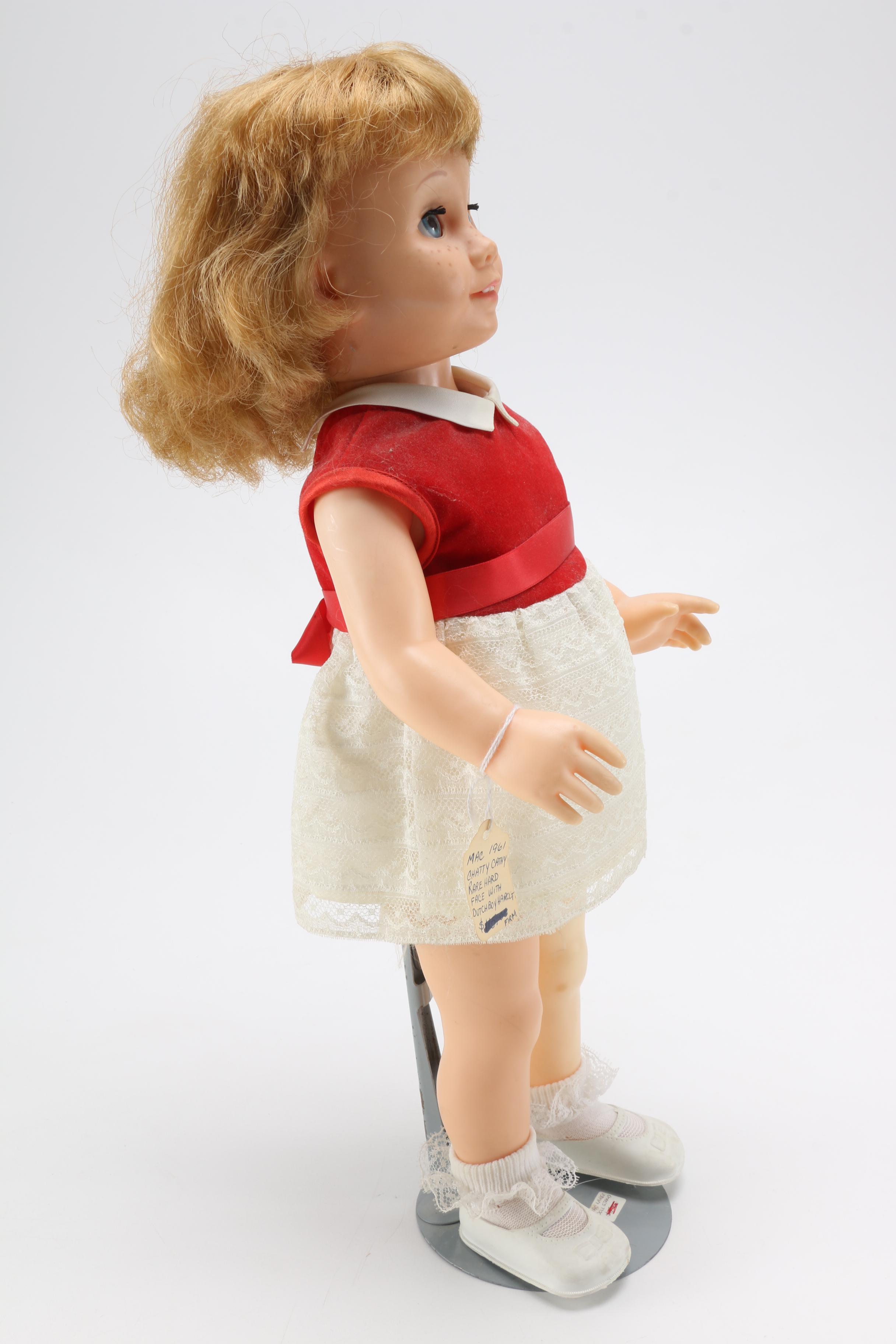 1961 Chatty Cathy with Hard Face and Dutch Boy Haircut