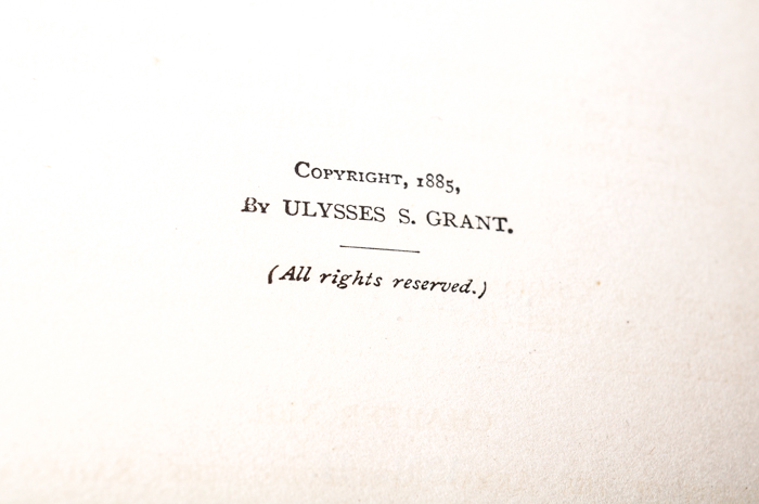 1885 "Personal Memoirs of Ulysses S. Grant"