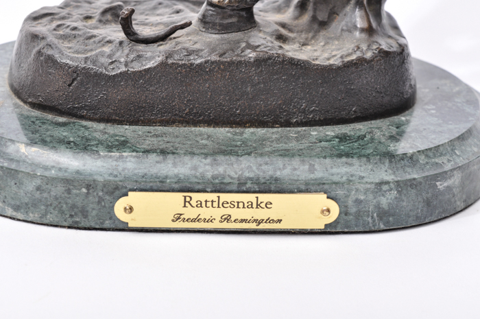 Reproduction Bronze After Frederic Remington "Rattlesnake"