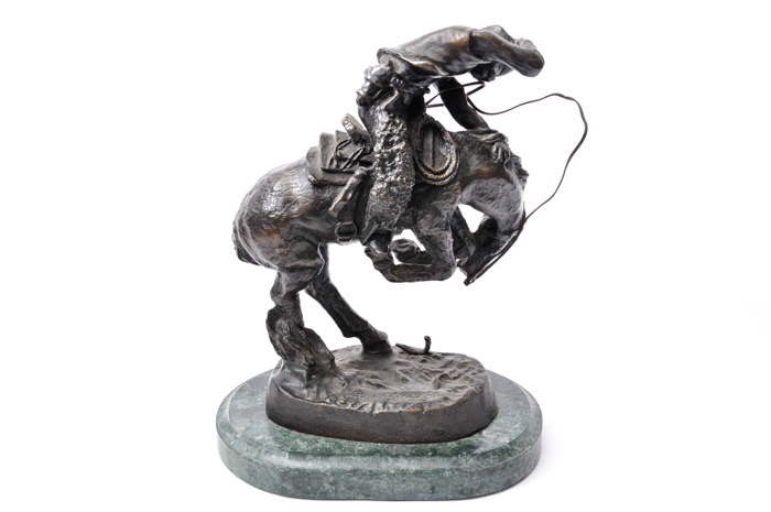 Reproduction Bronze After Frederic Remington "Rattlesnake"