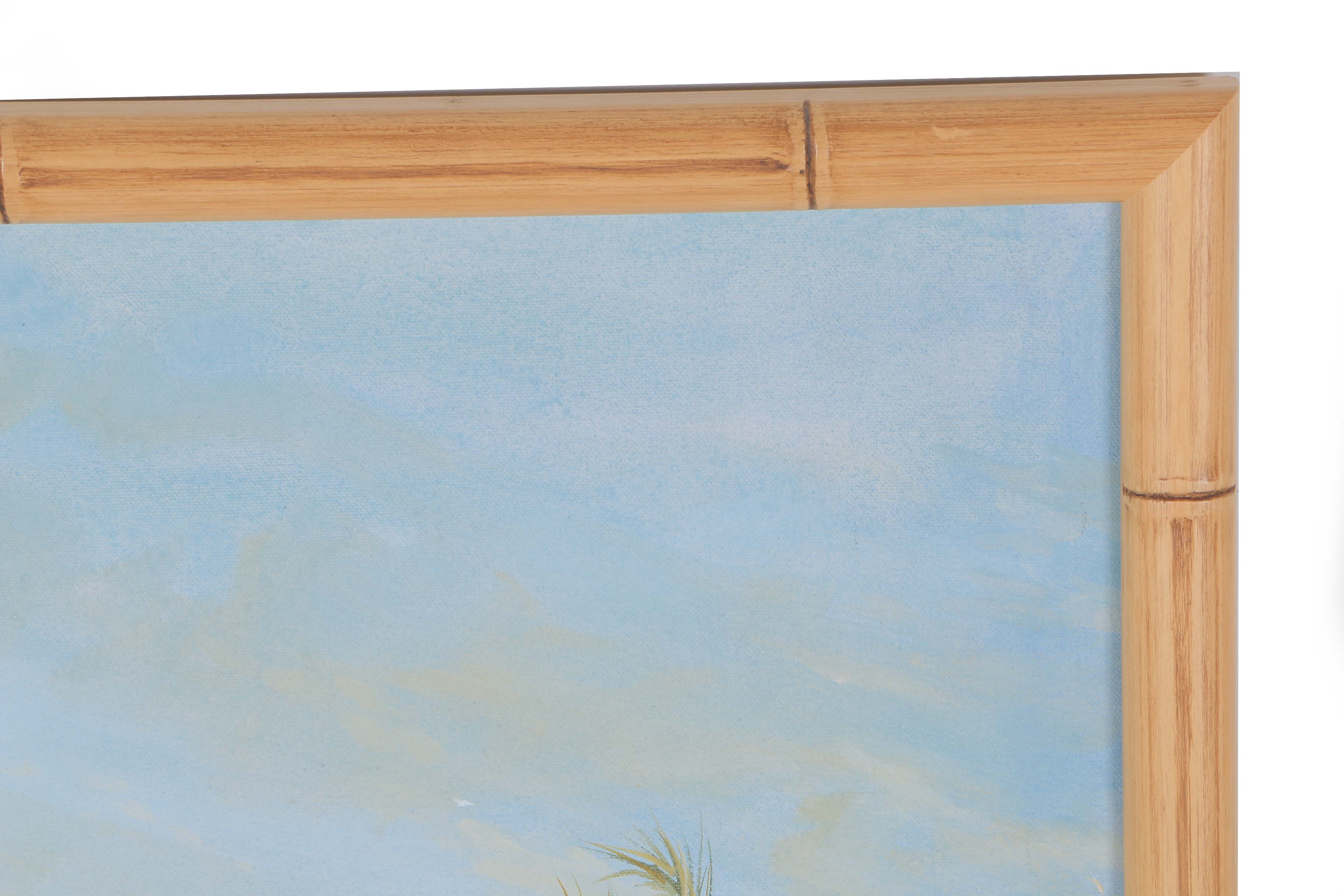 J. Kuracina Oil on Canvas of Beach Scene