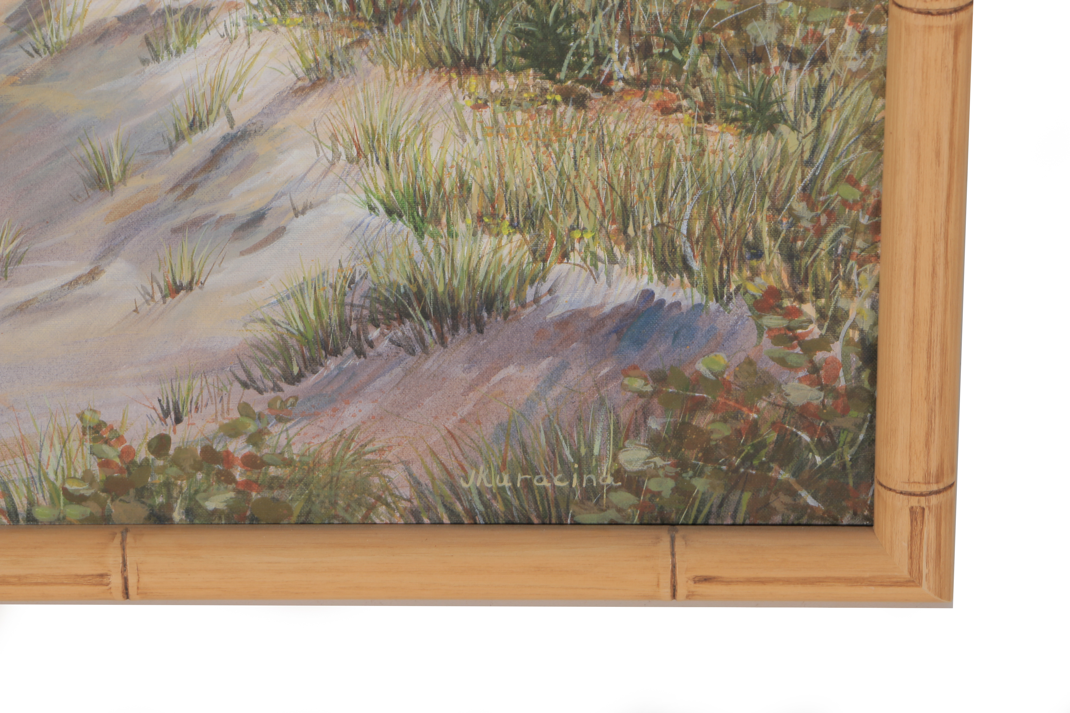 J. Kuracina Oil on Canvas of Beach Scene