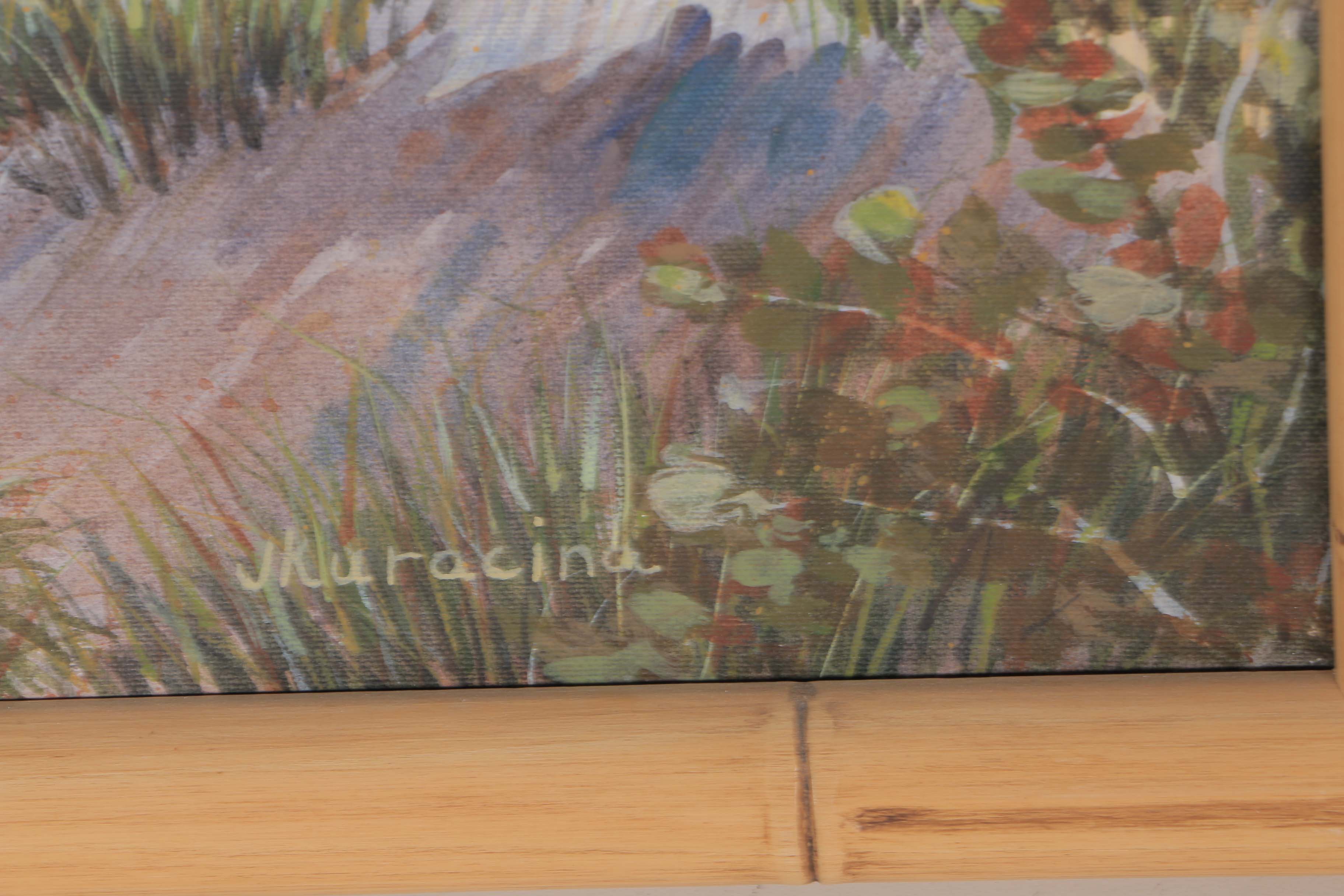 J. Kuracina Oil on Canvas of Beach Scene