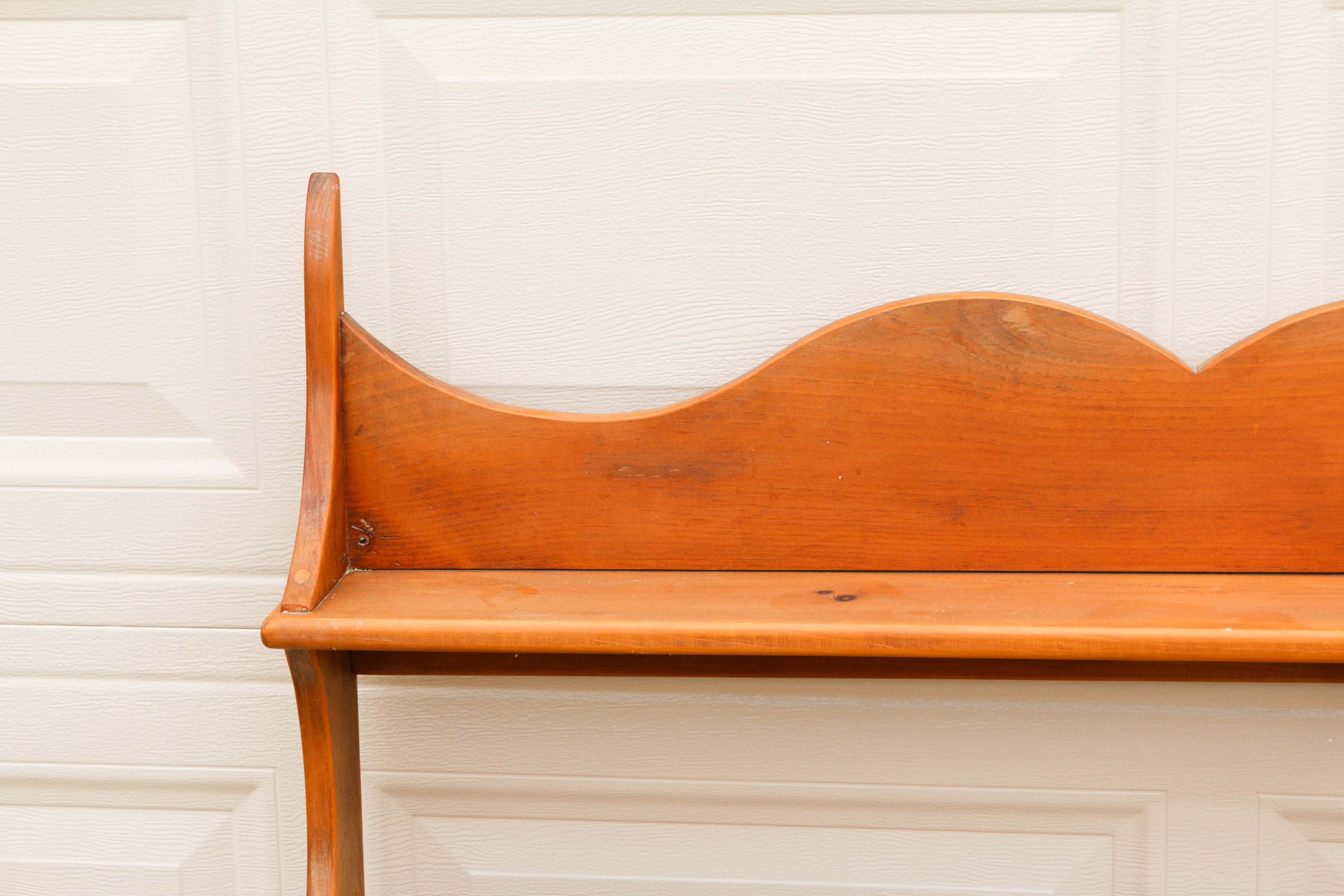 Vintage Wooden Plate Display Shelf