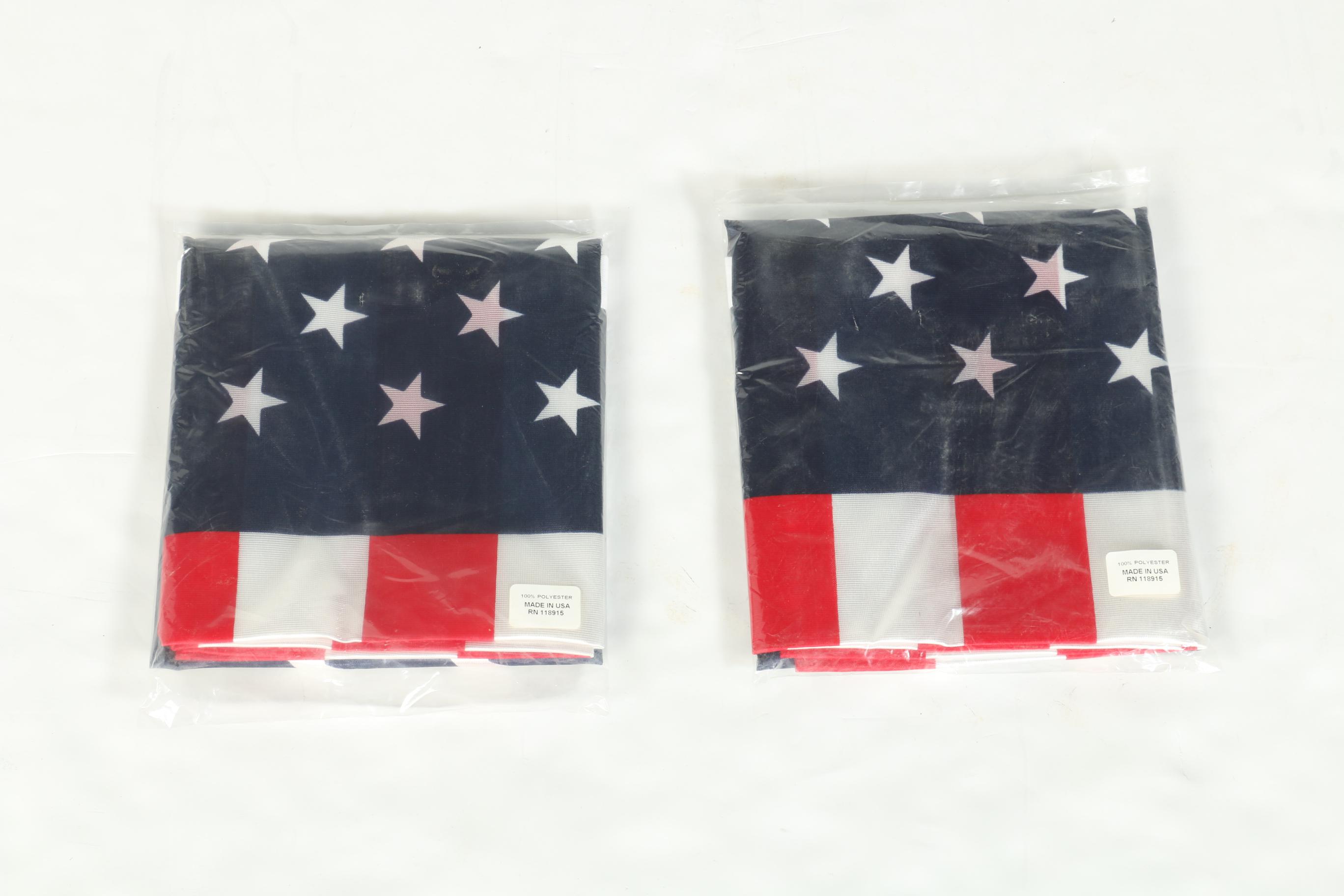 American Flags Including Poles and Mounts