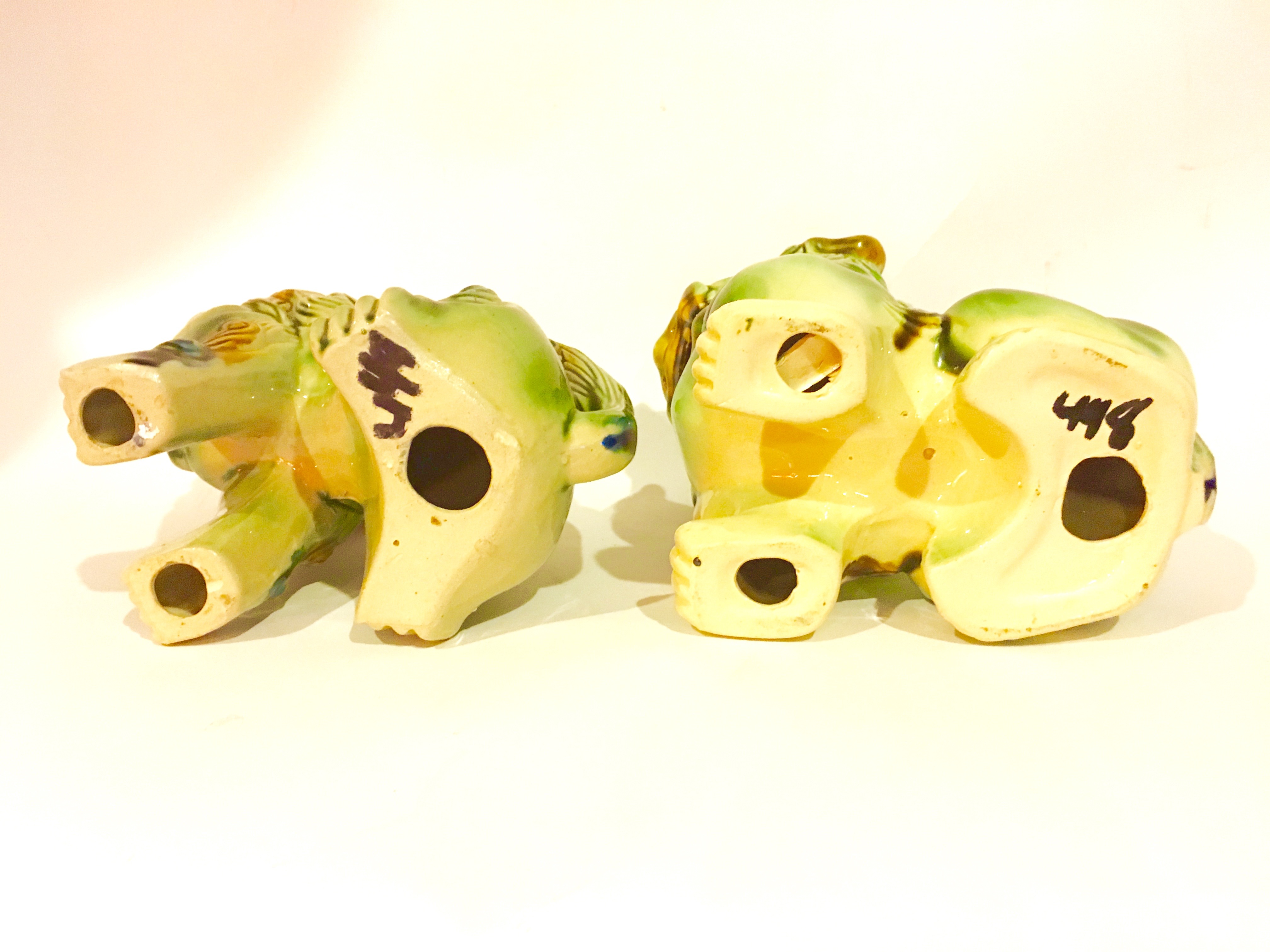 Chinese Ceramic Guardian Lion Statues