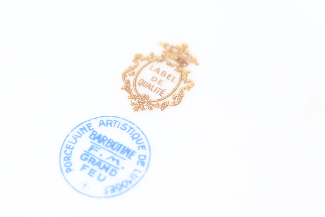 Vintage Limoges F.M. Grand Feu Barbotine Trinket Box