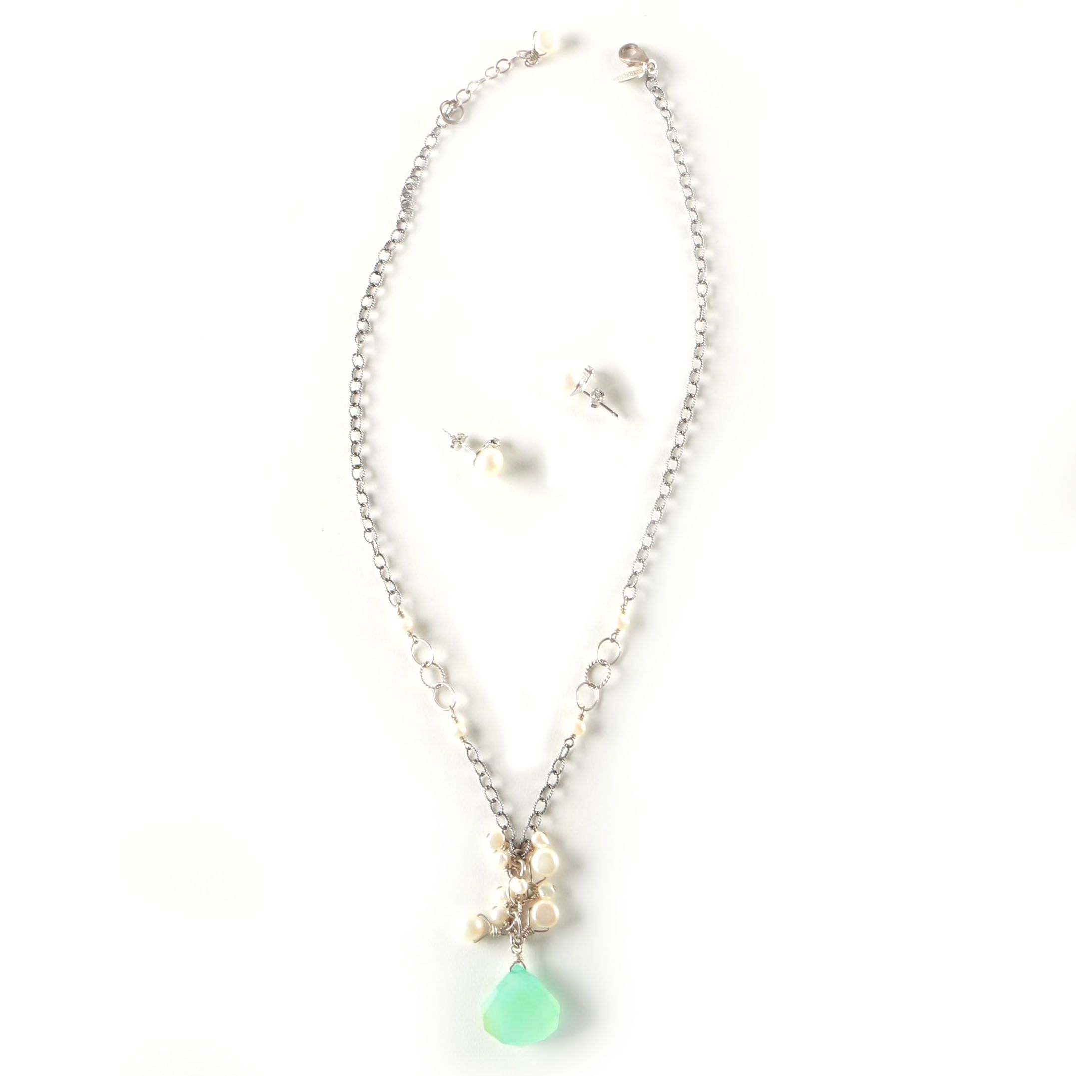 Freshwater Pearl and Sterling Silver Demi Parure