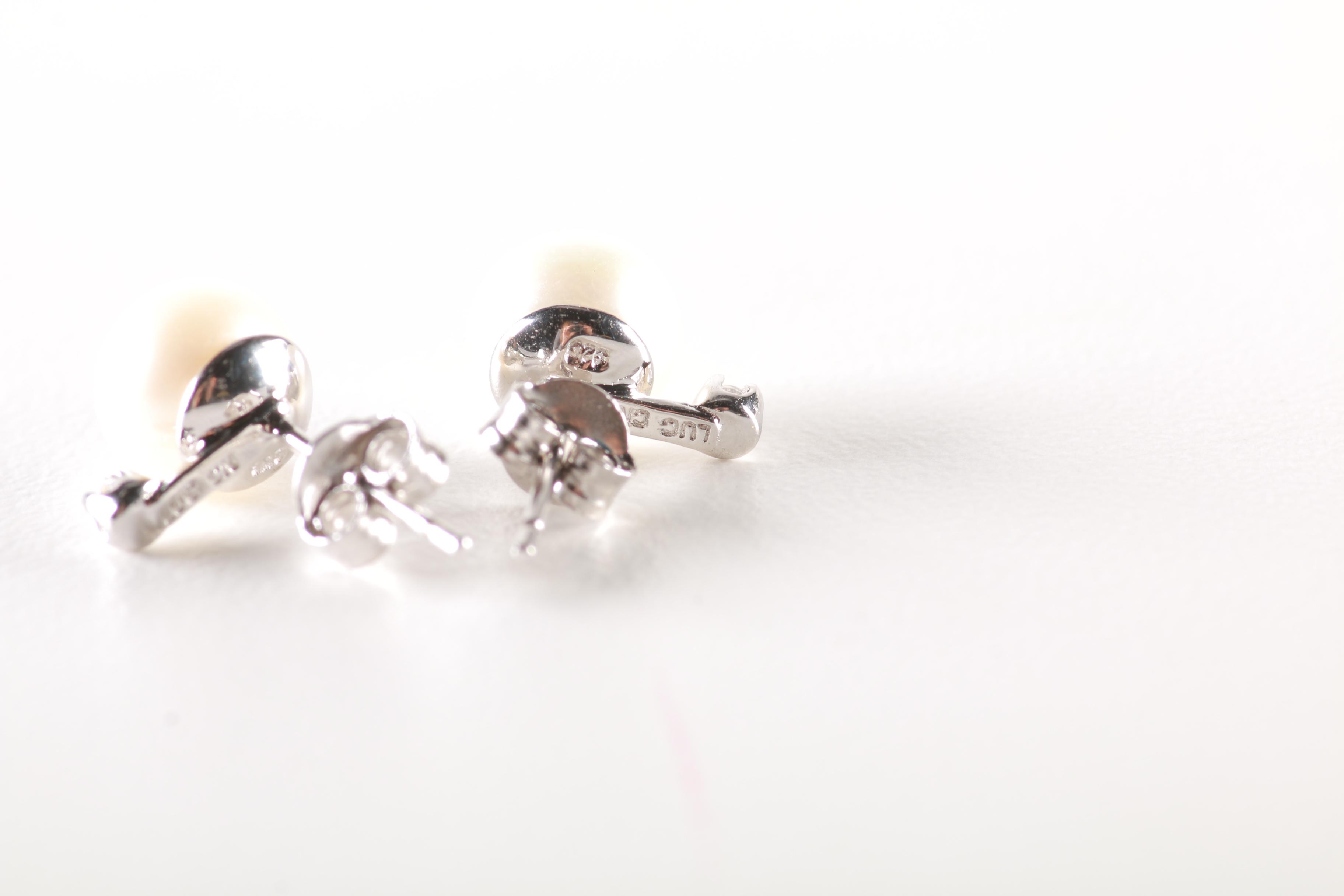 Freshwater Pearl and Sterling Silver Demi Parure