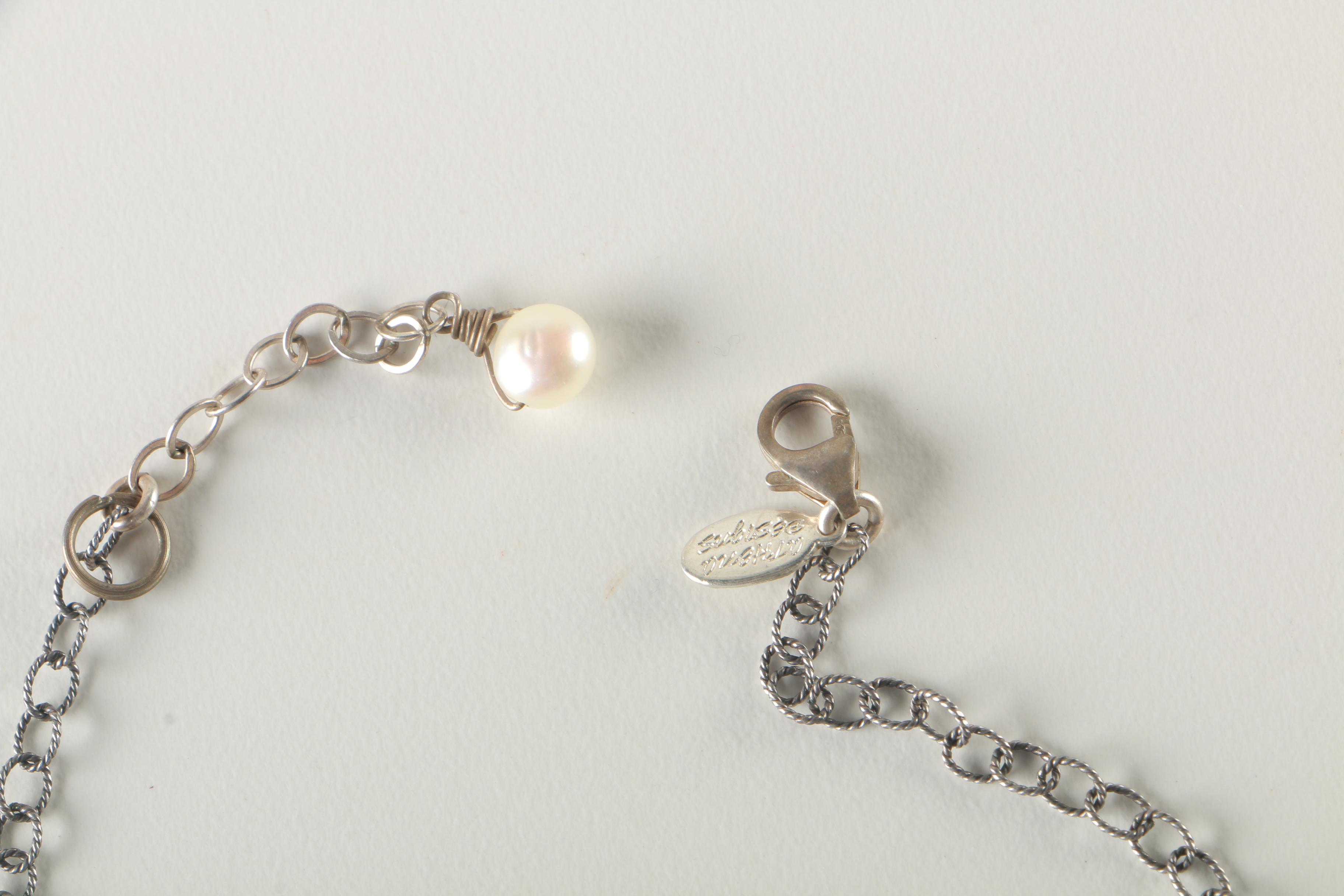 Freshwater Pearl and Sterling Silver Demi Parure