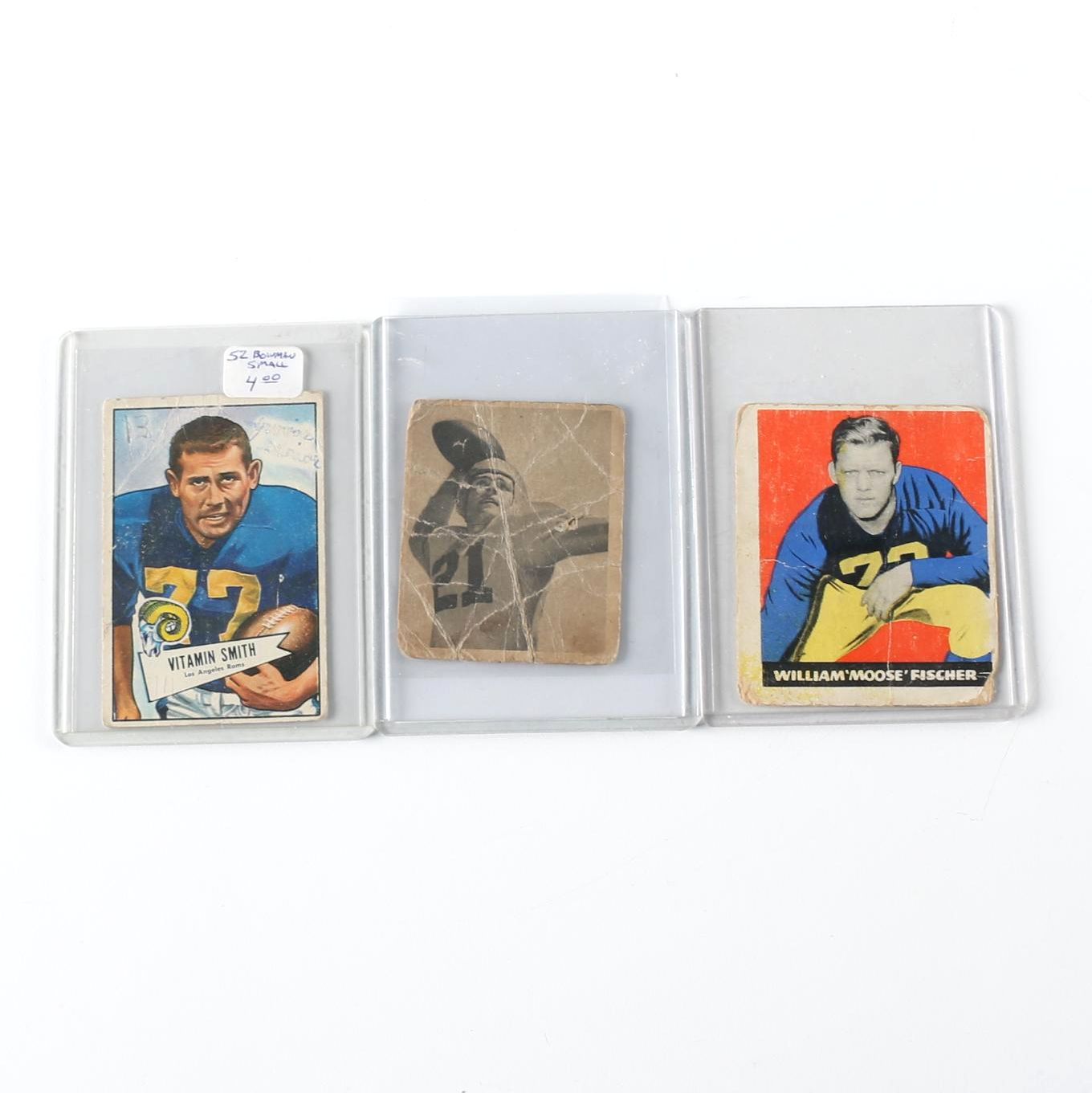Circa 1950 Leaf and Bowman Football Cards