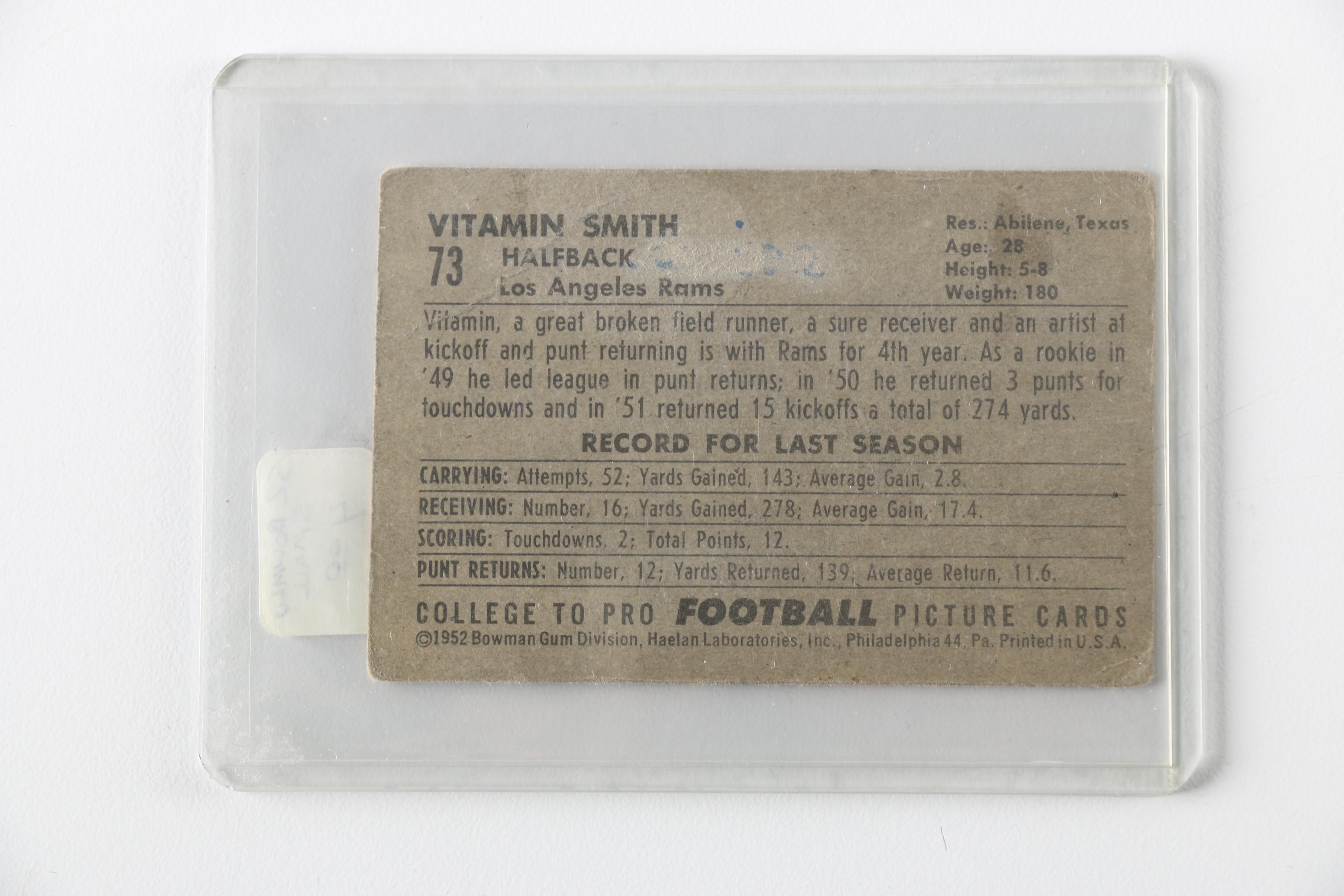 Circa 1950 Leaf and Bowman Football Cards