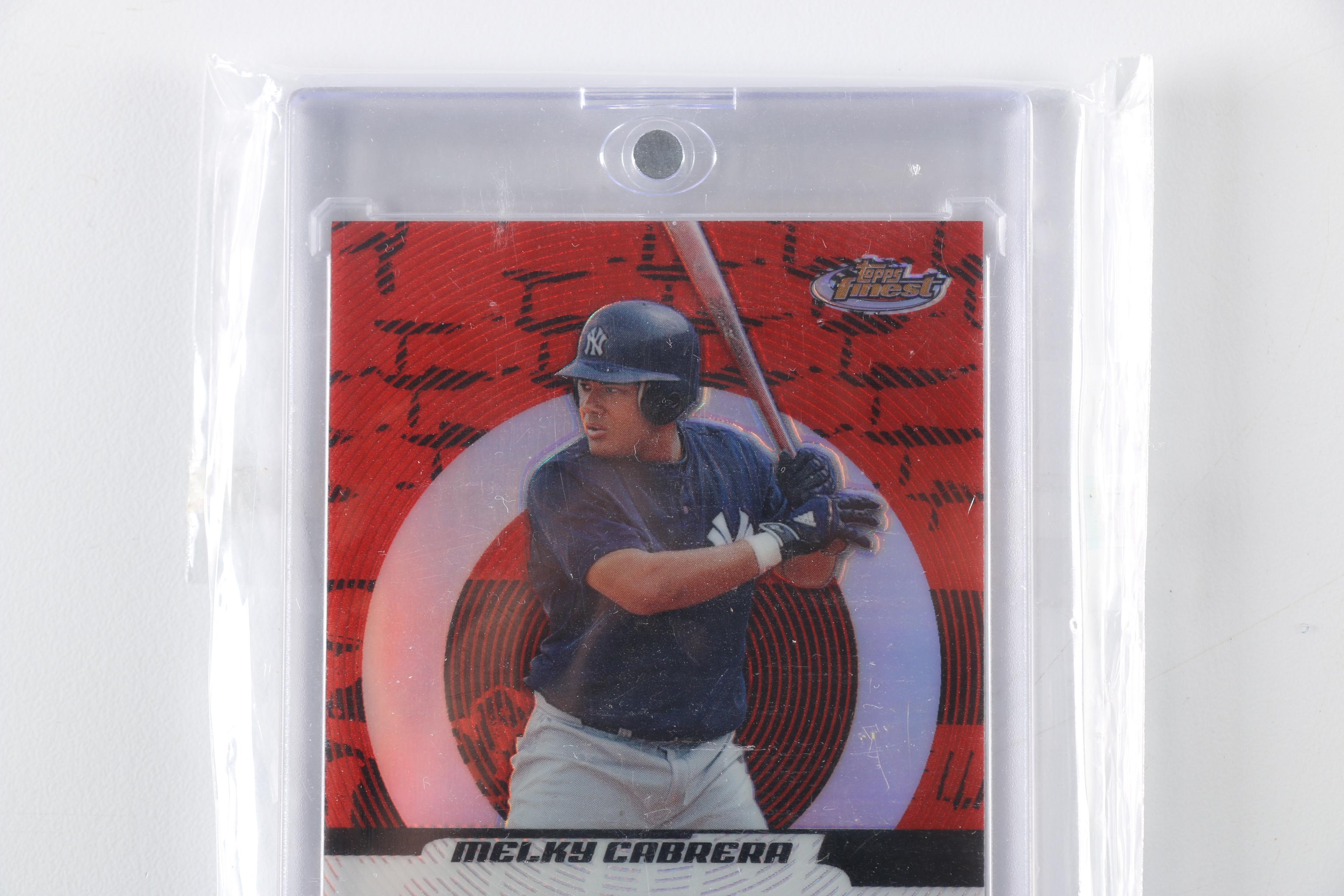 2005 Topps Finest Melky Cabrera Limited Edition Autographed Baseball Card