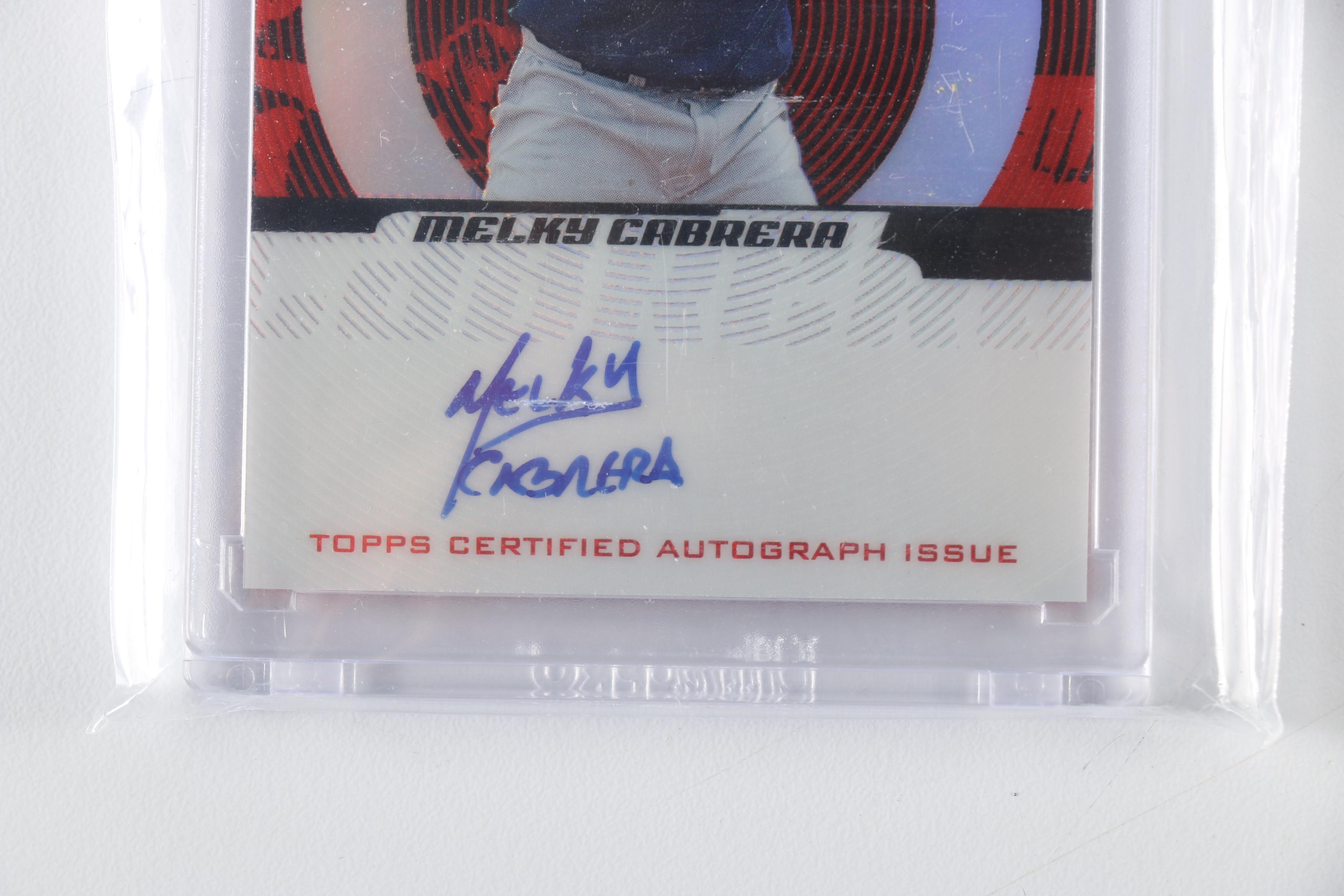 2005 Topps Finest Melky Cabrera Limited Edition Autographed Baseball Card