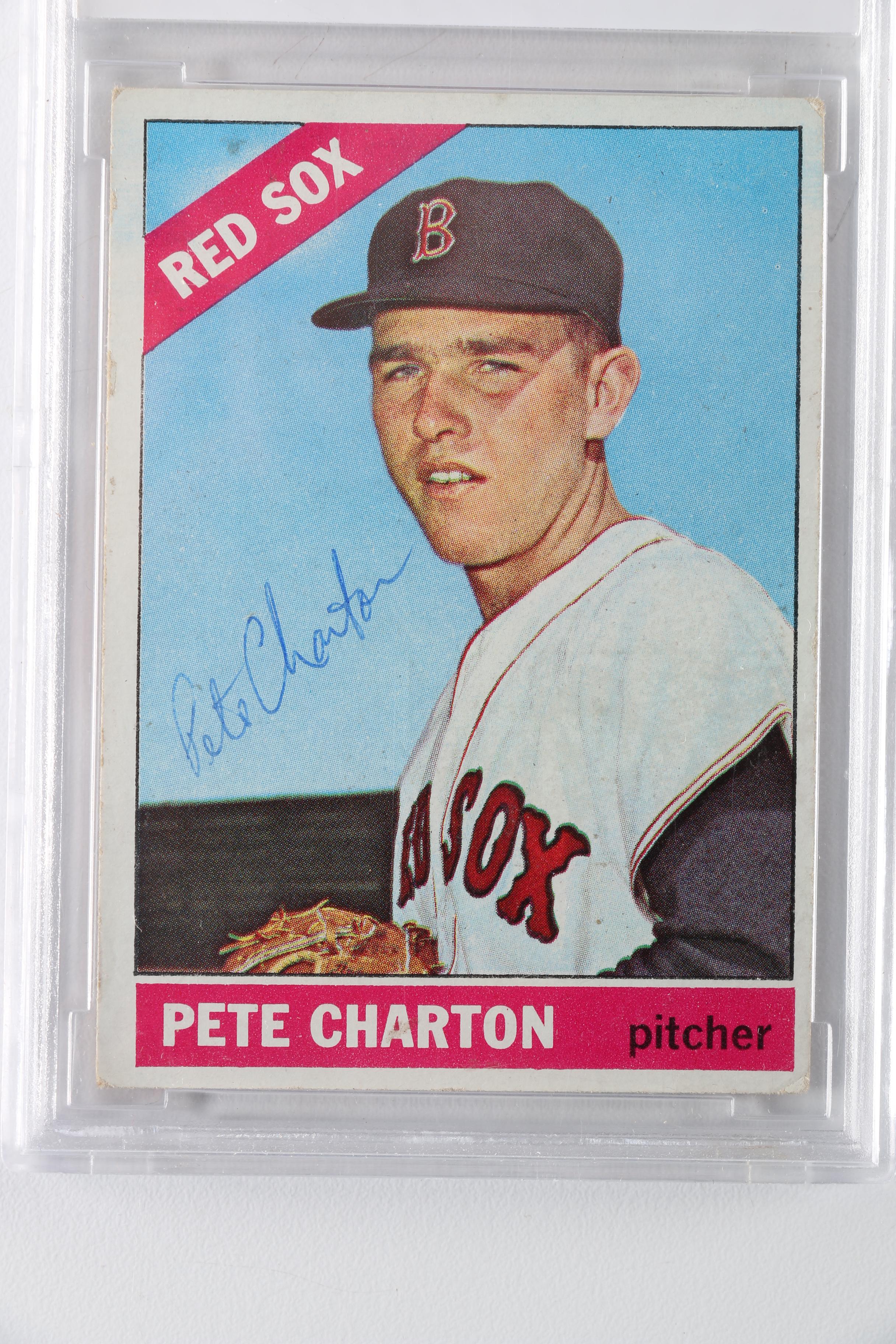 Autographed 1966 Topps Pete Charton #329