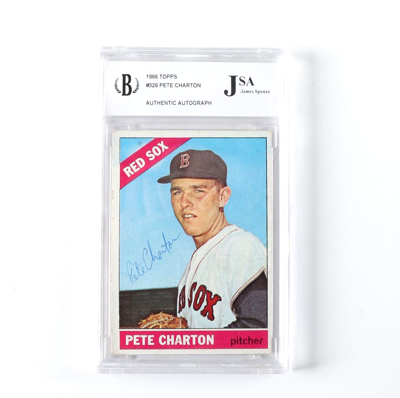 Autographed 1966 Topps Pete Charton #329