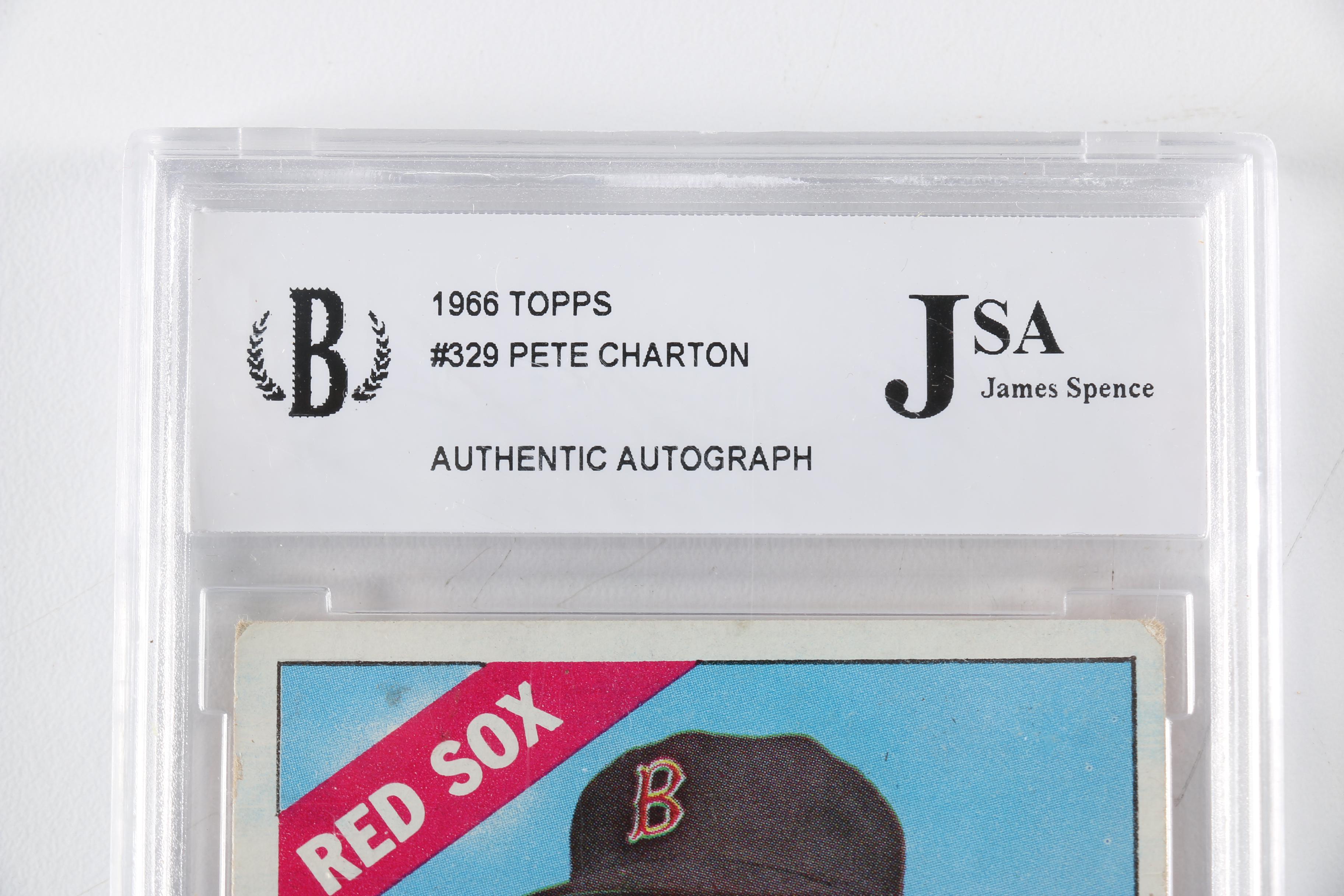 Autographed 1966 Topps Pete Charton #329