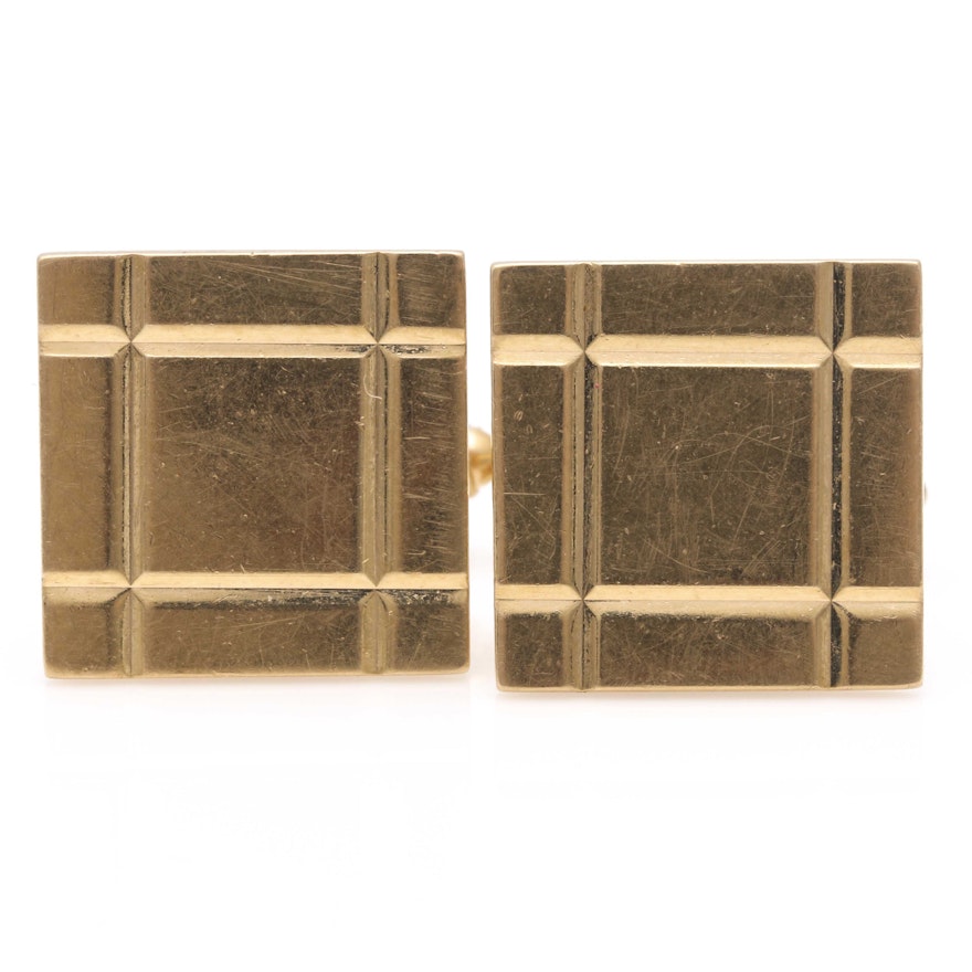 14K Yellow Gold Cufflinks