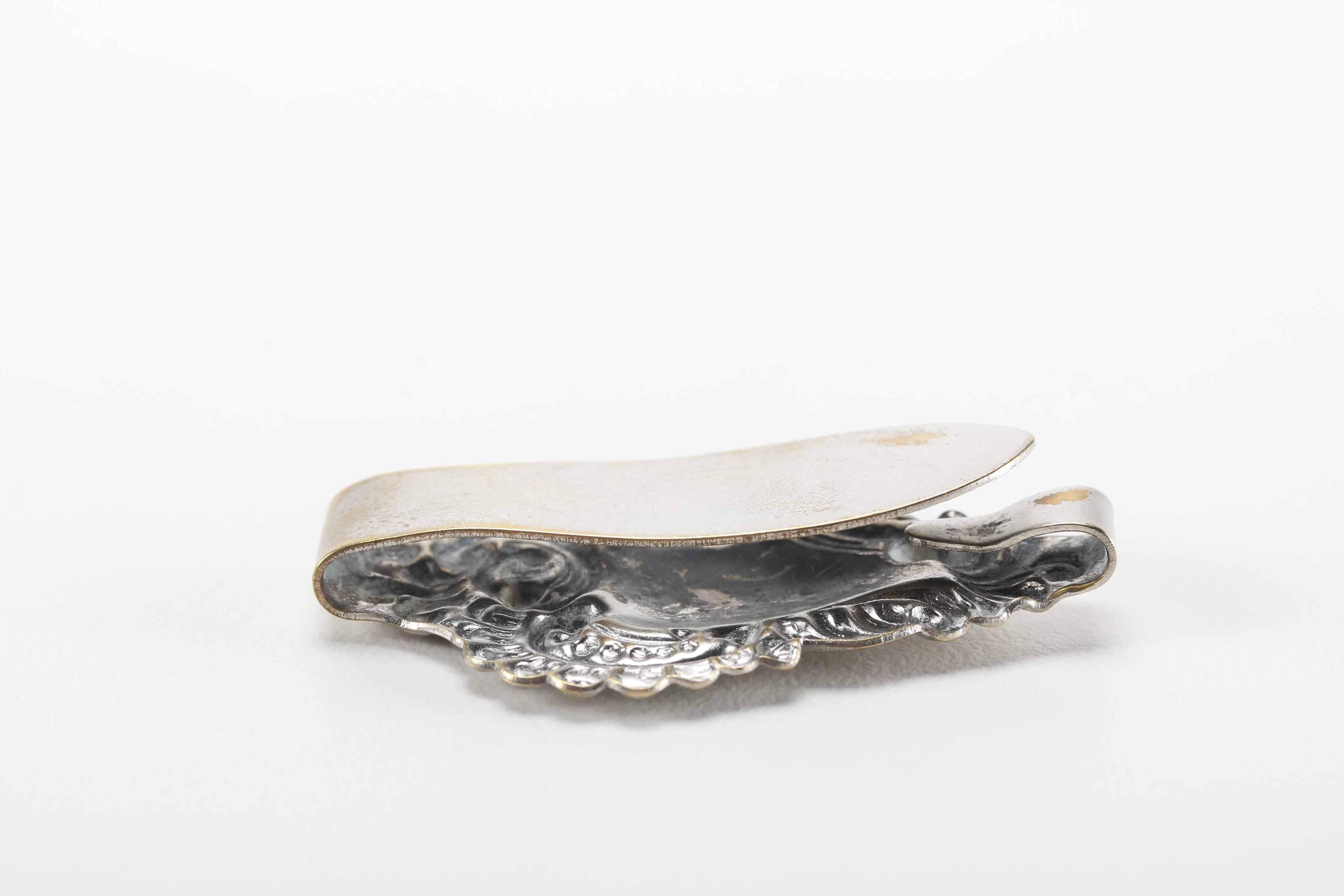 Silver Tone Trinket Boxes and Money Clips