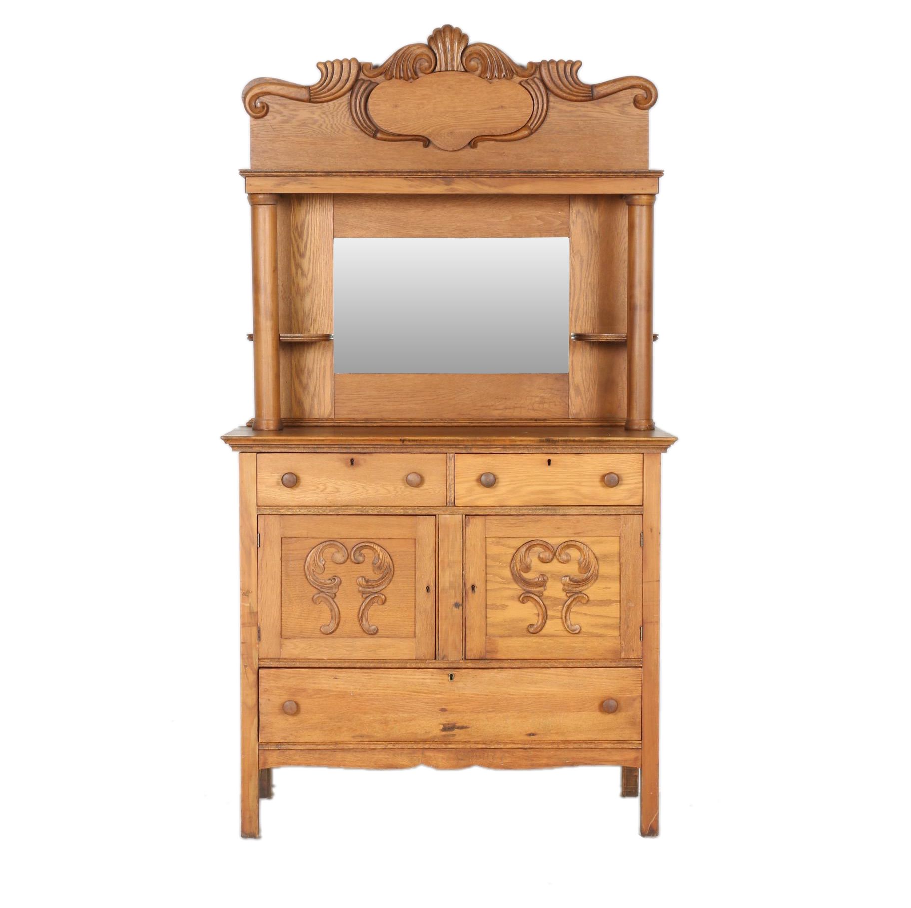 Victorian Buffet With Mirror