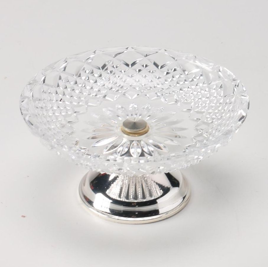 Crystal Candy Bowl With a Silver Tone Pedestal