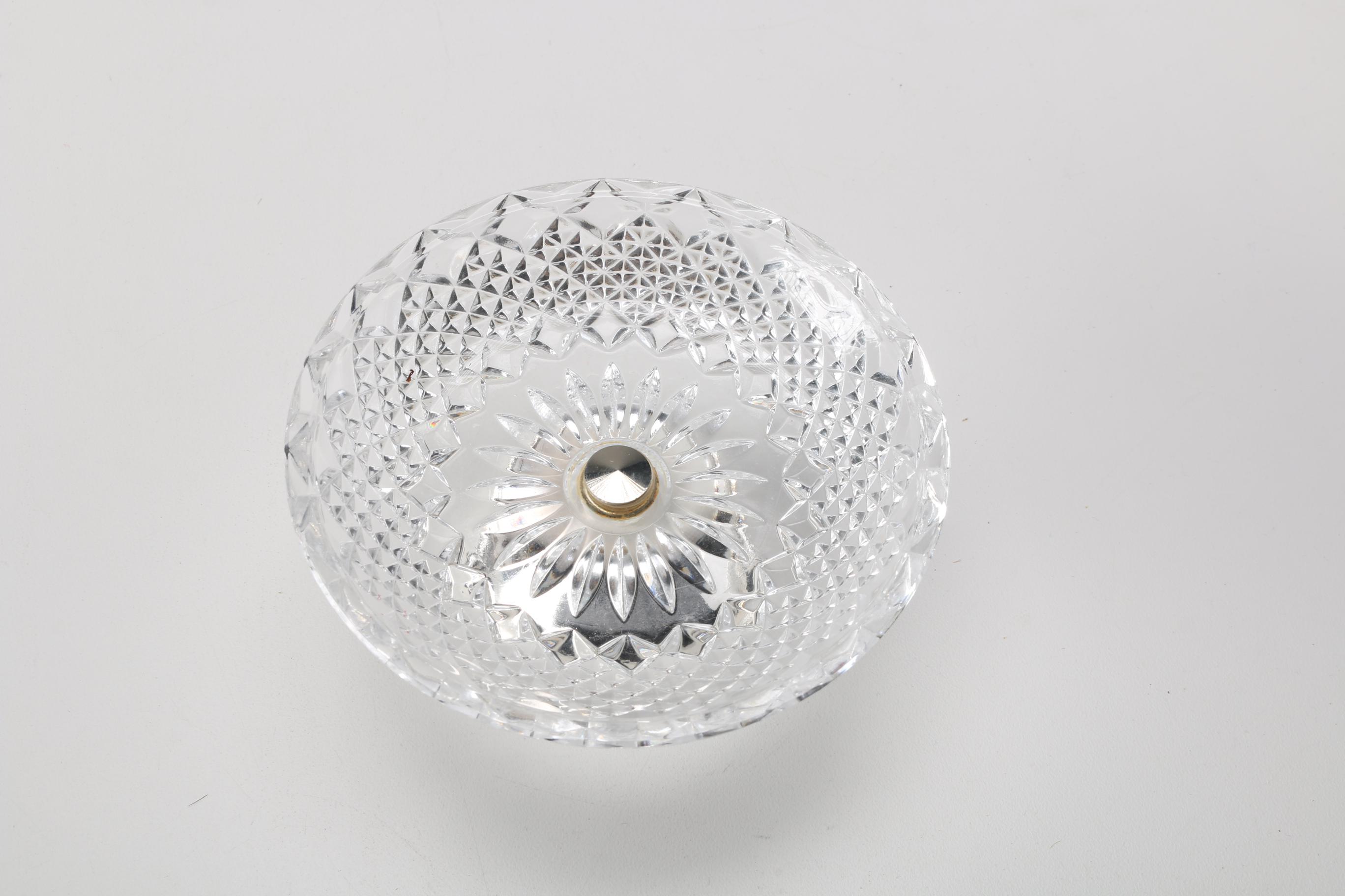 Crystal Candy Bowl With a Silver Tone Pedestal