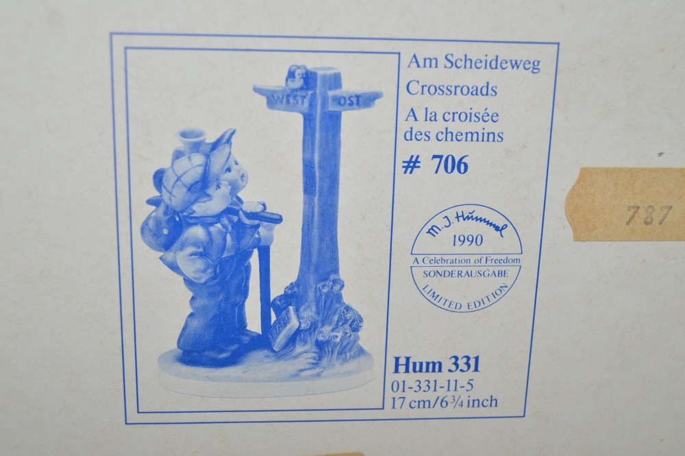 Signed Limited Edition "Crossroads" Signed M. I. Hummel Figurine