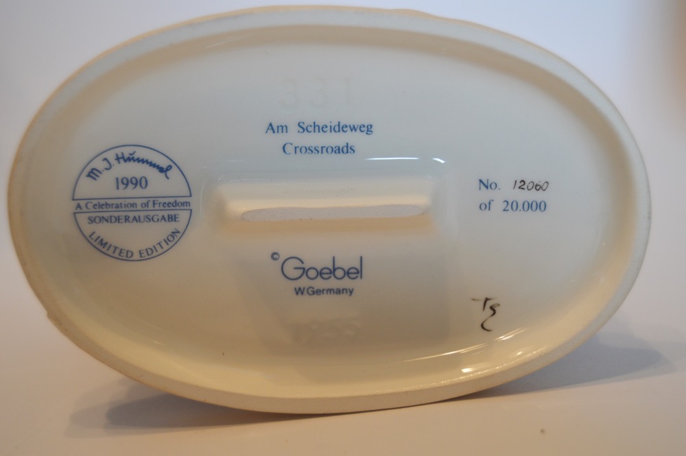 Signed Limited Edition "Crossroads" Signed M. I. Hummel Figurine