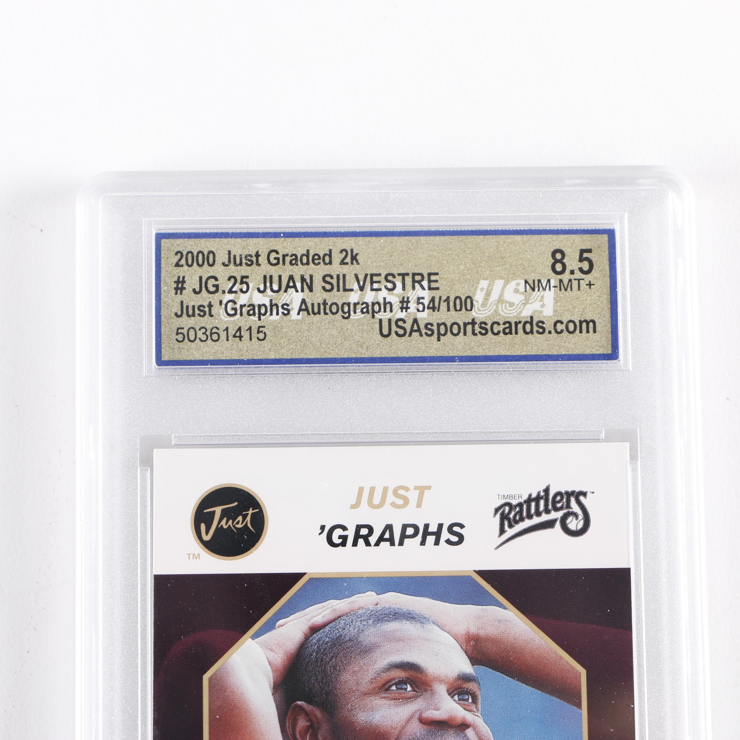 Juan Silvestre Autographed Limited Edition Graded Baseball Trading Card