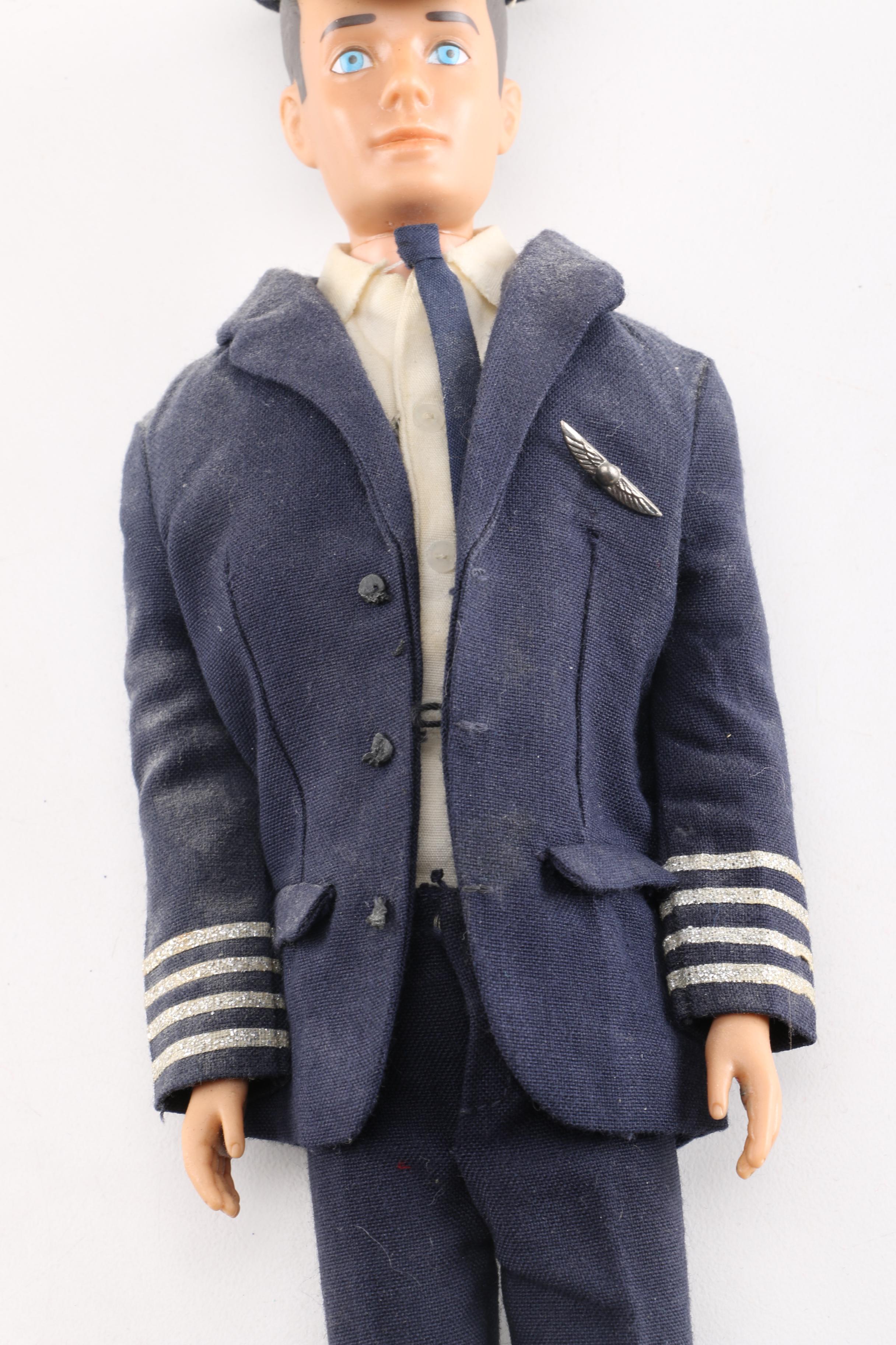 American Airlines Theme Vintage Barbie and Ken Dolls