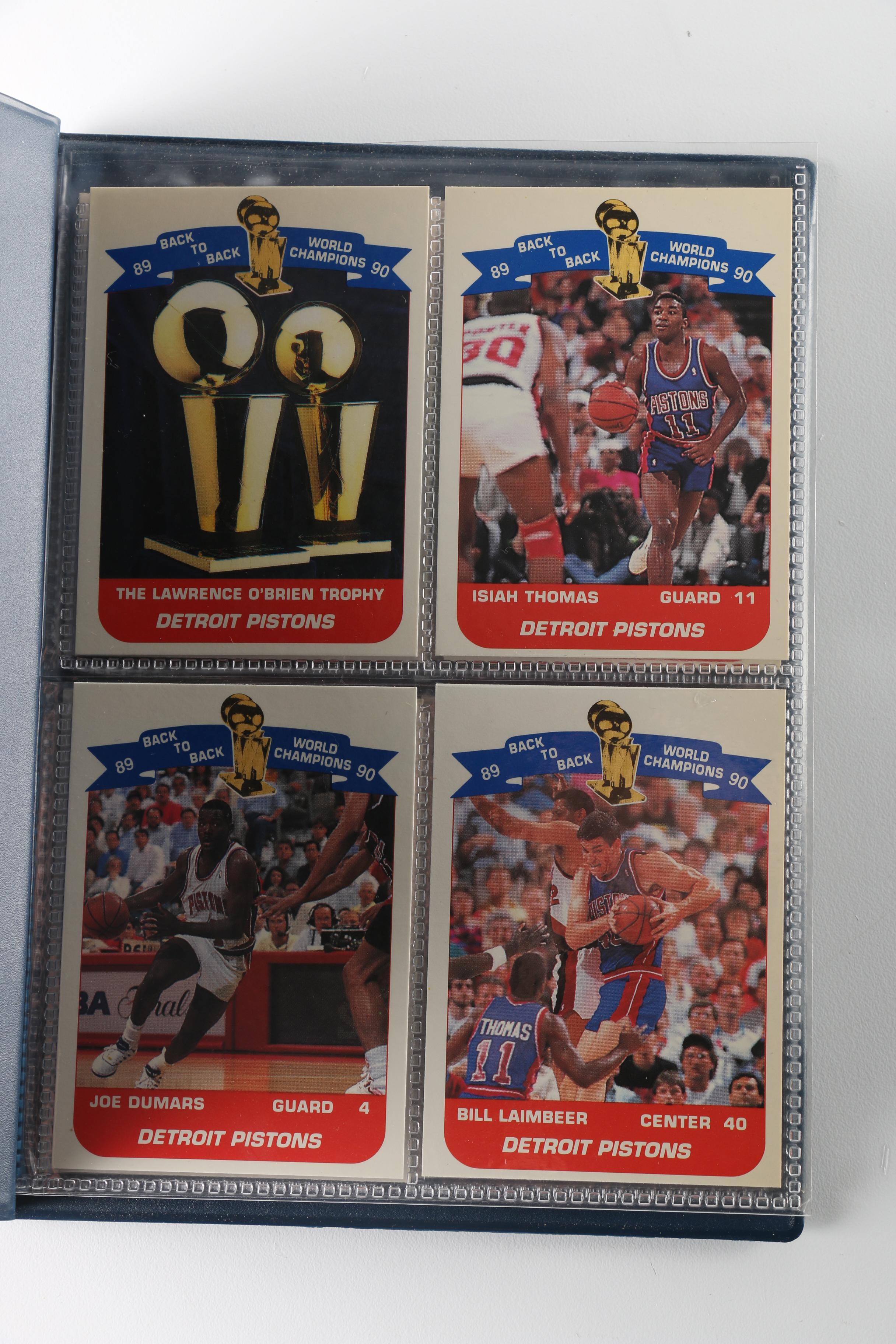 1990 Detroit Pistons Commemorative NBA Championship Cards