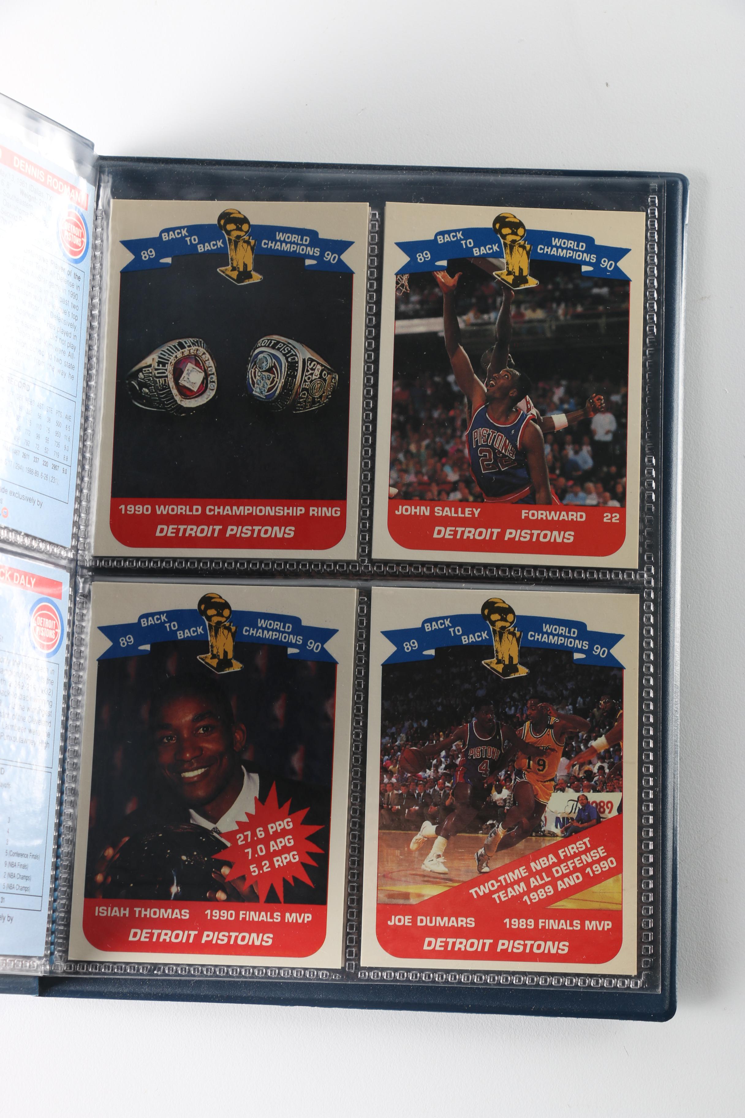 1990 Detroit Pistons Commemorative NBA Championship Cards