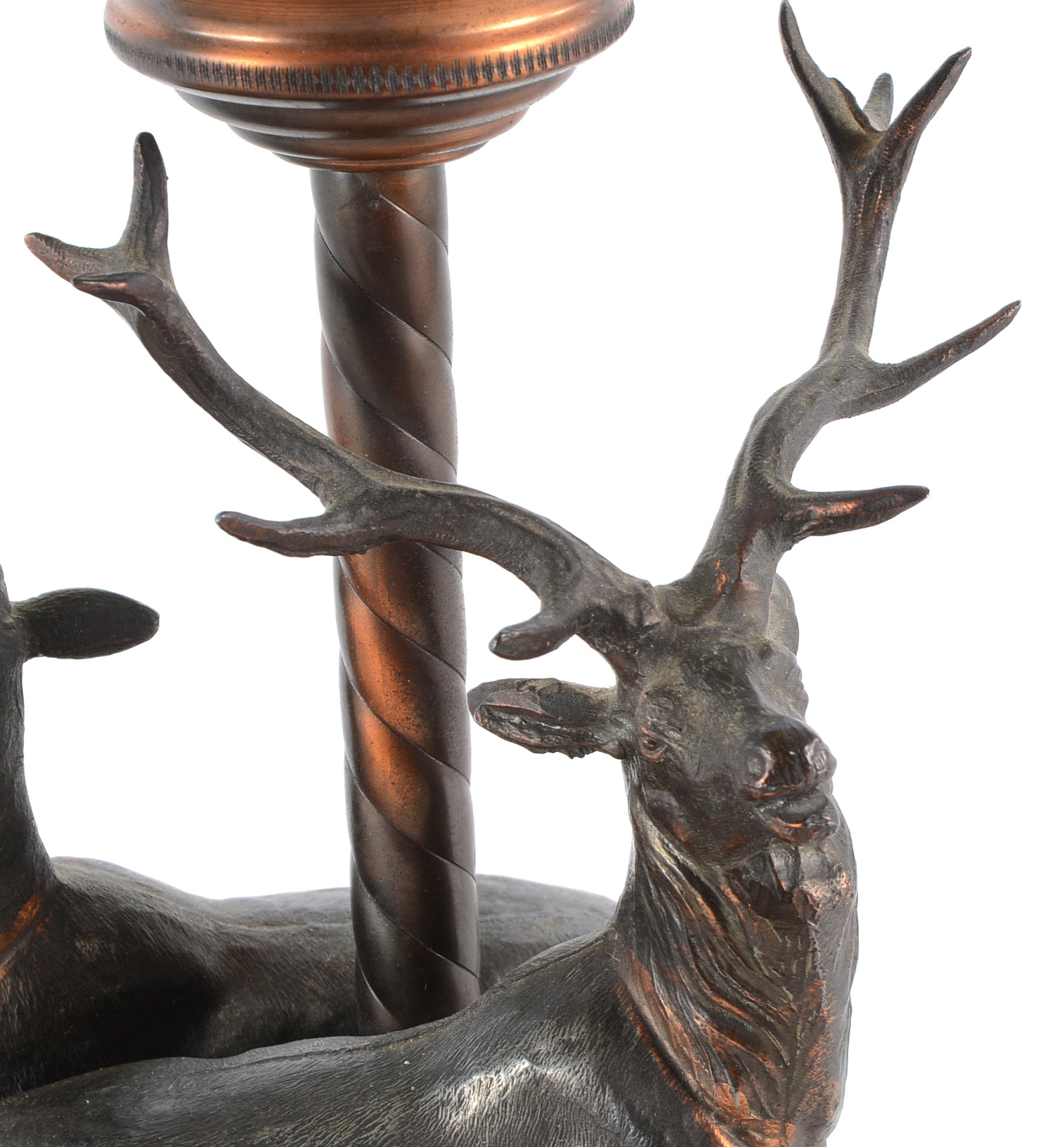 Vintage Cast Metal Deer Lamp