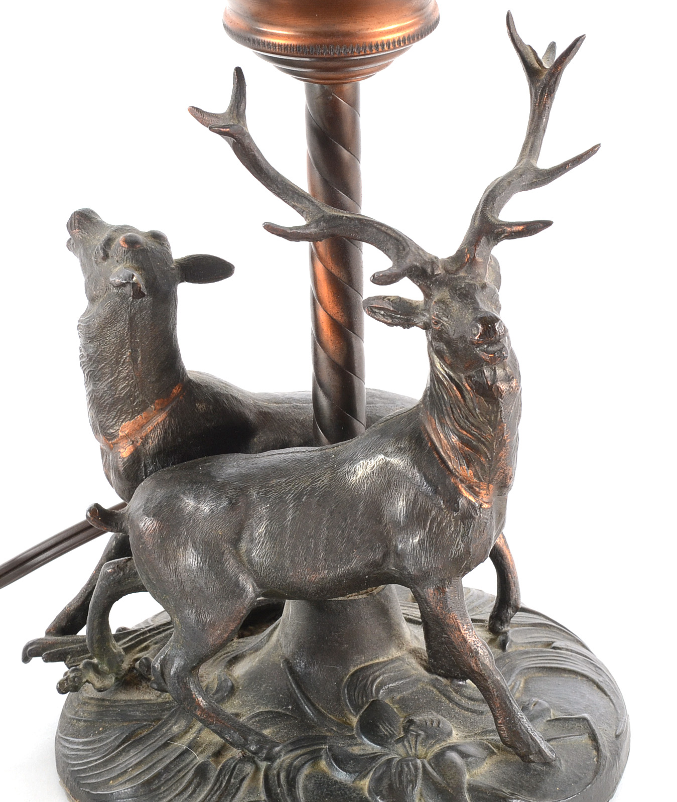 Vintage Cast Metal Deer Lamp