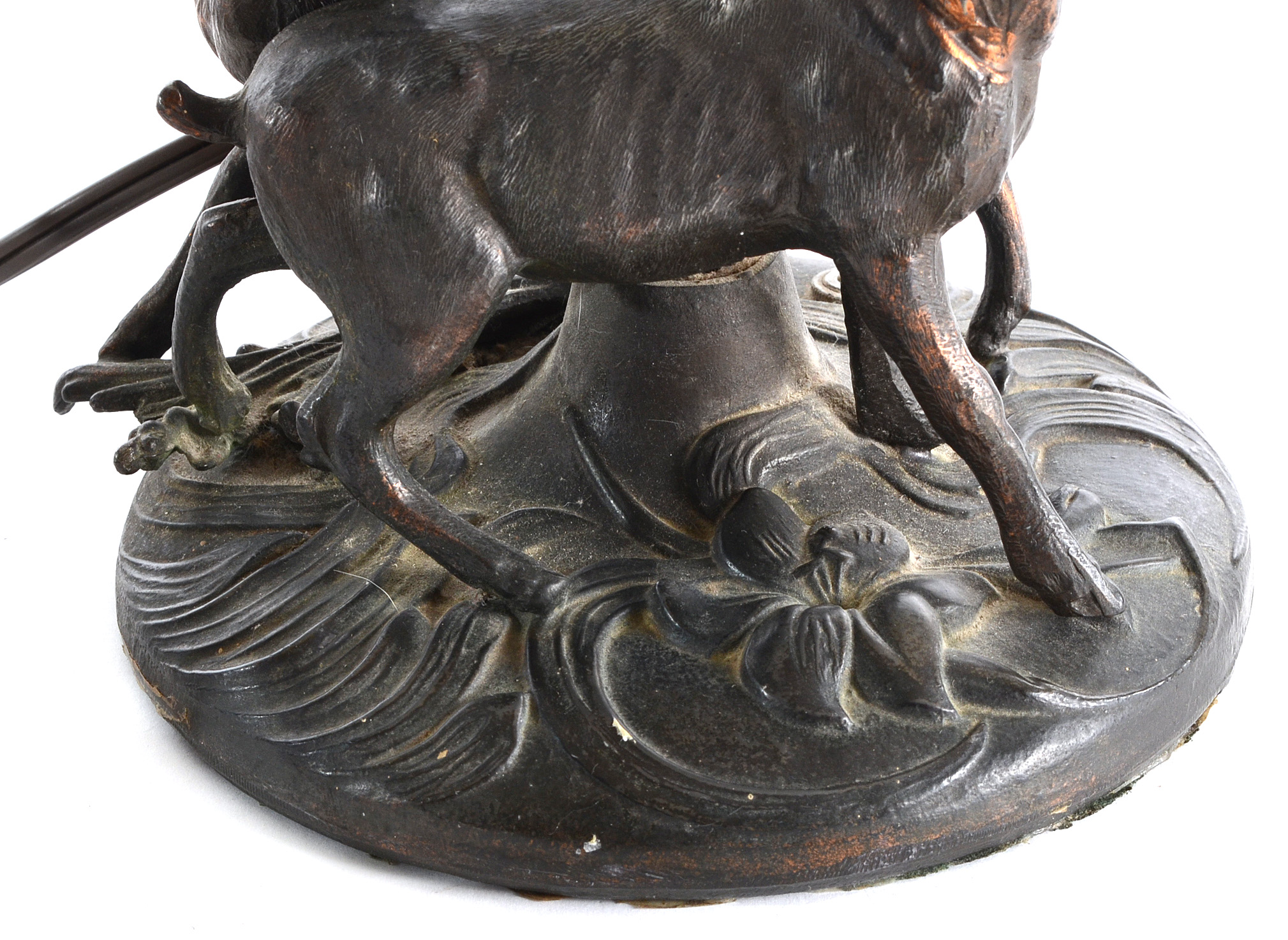 Vintage Cast Metal Deer Lamp