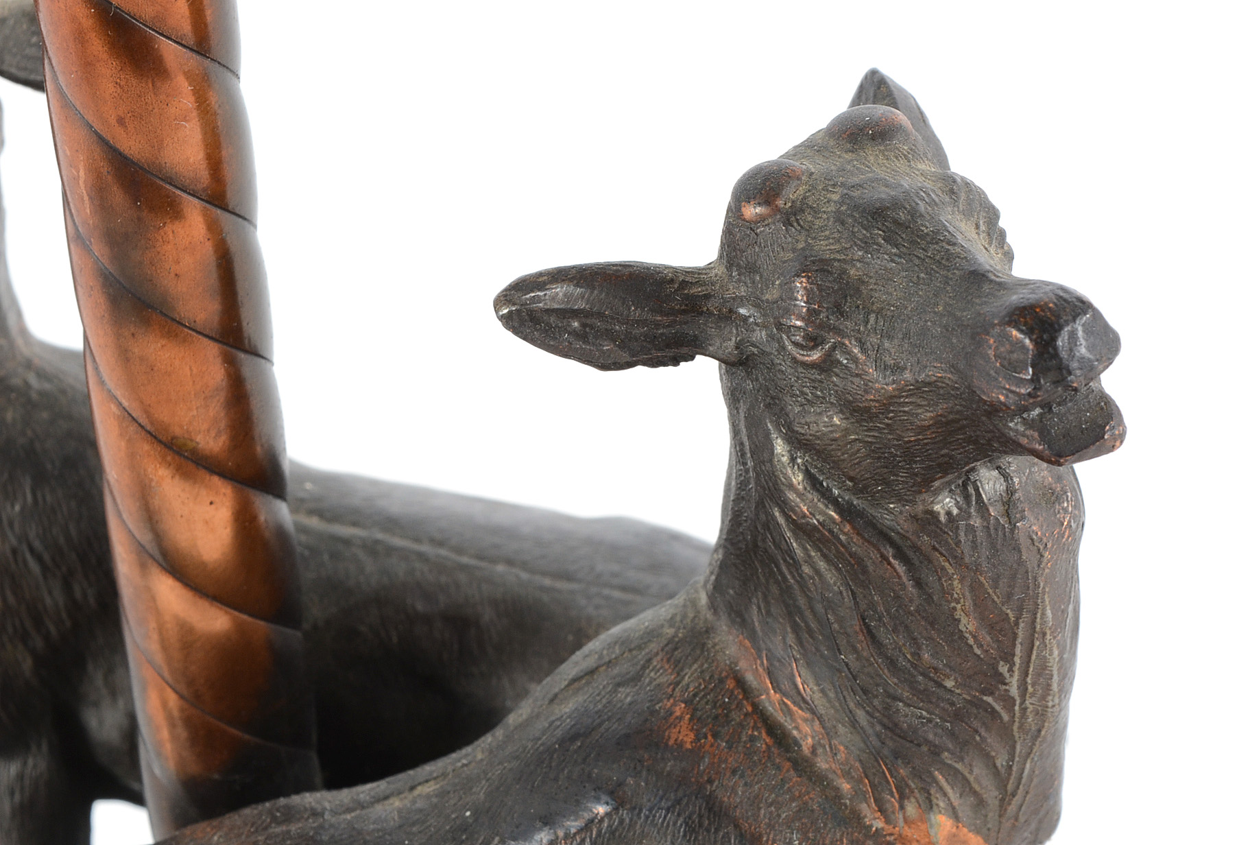 Vintage Cast Metal Deer Lamp