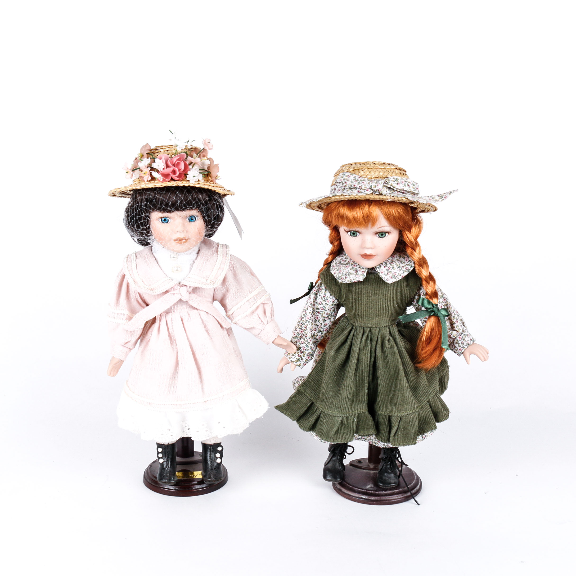 Pair of Anne of Green Gables Porcelain Collectors Dolls