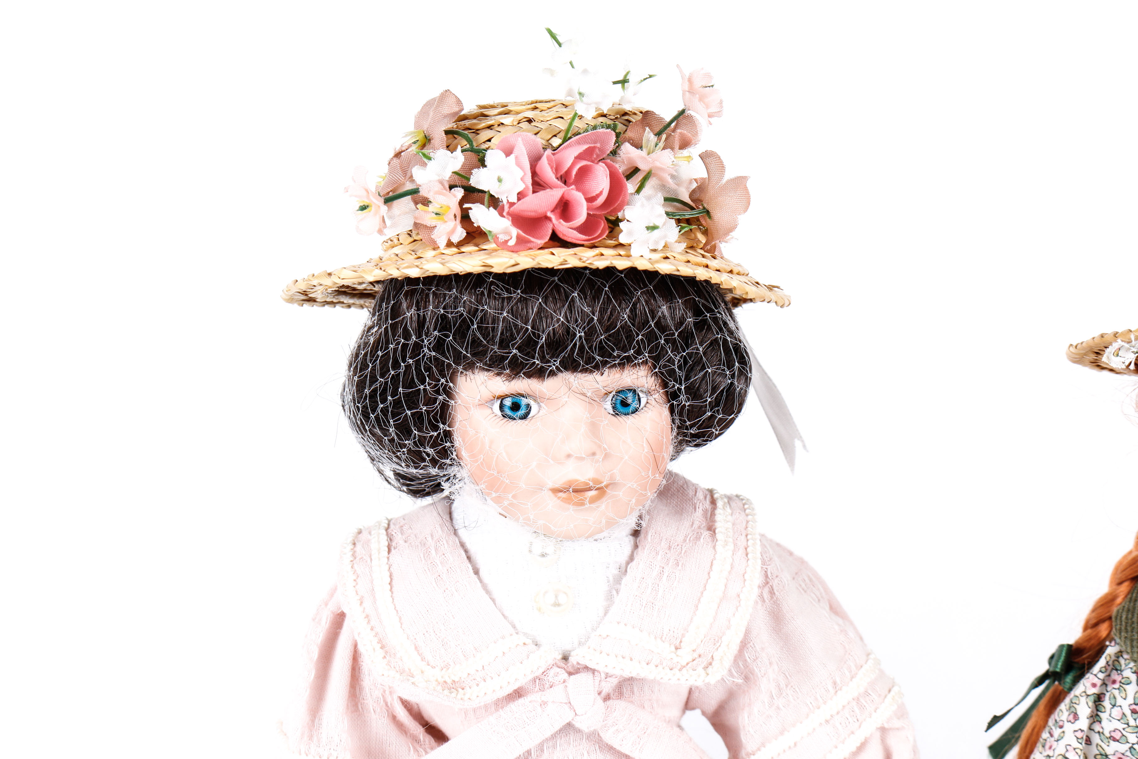 Pair of Anne of Green Gables Porcelain Collectors Dolls