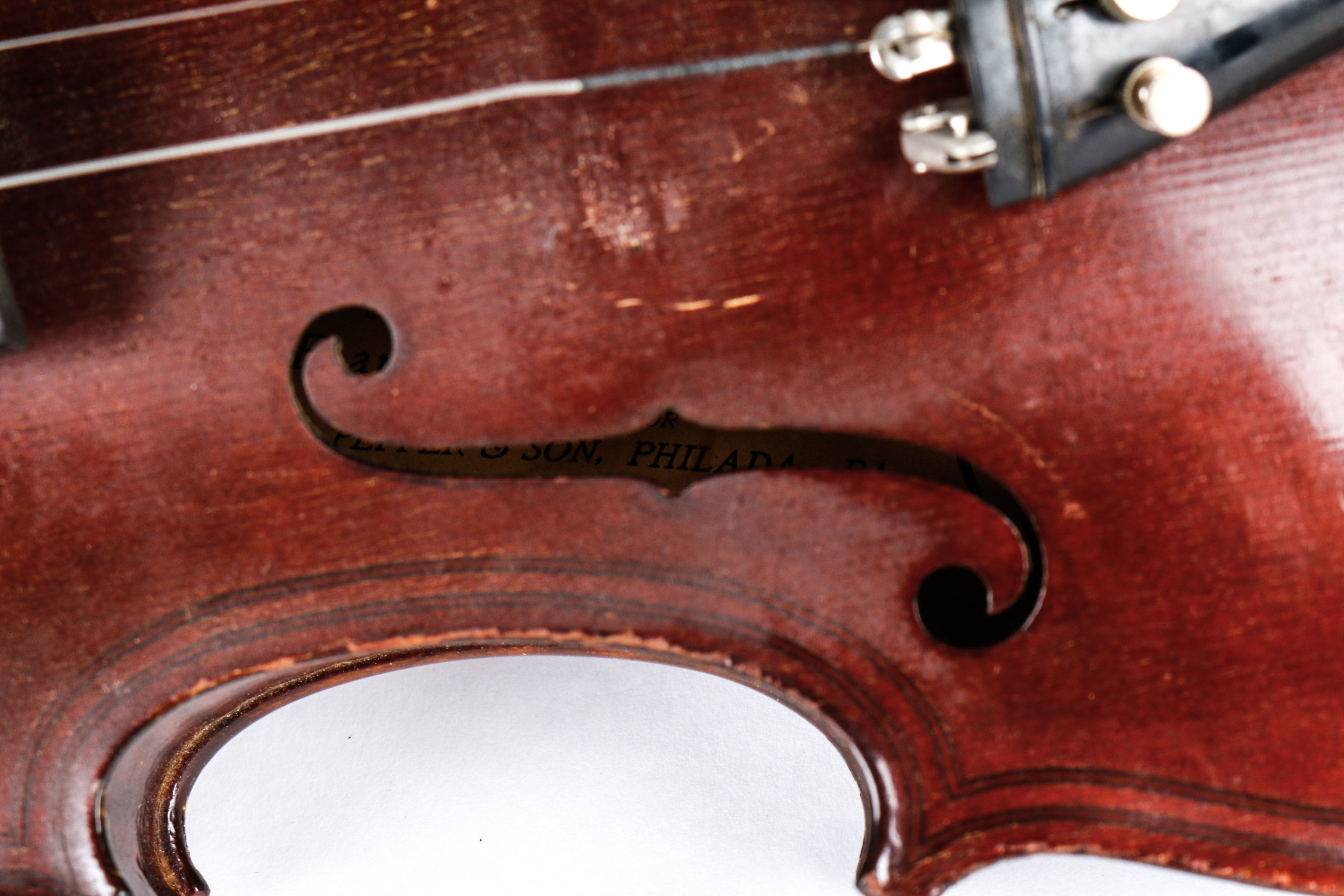 Vintage JW Pepper and Sons Violin, Case and Bow